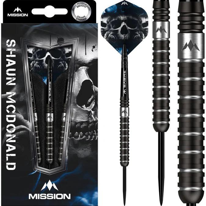 Mission - Shaun Mcdonald Čierna Pvd - 95% - Sada Steel Šípok - Direct Darts - 2
