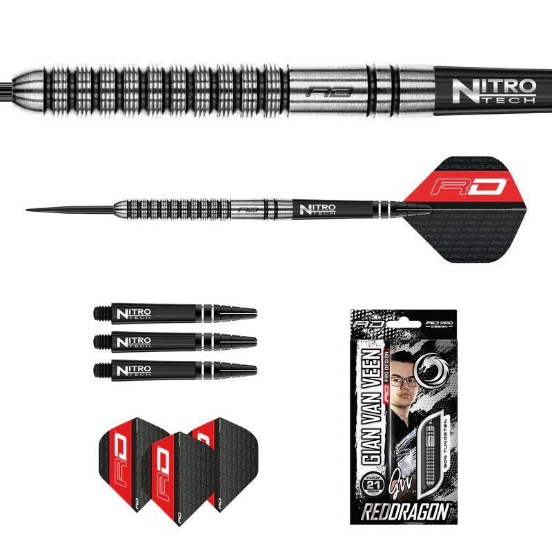 Red Dragon - Gian Van Veen - 90% - Sada Steel Šípok - Direct Darts - 5