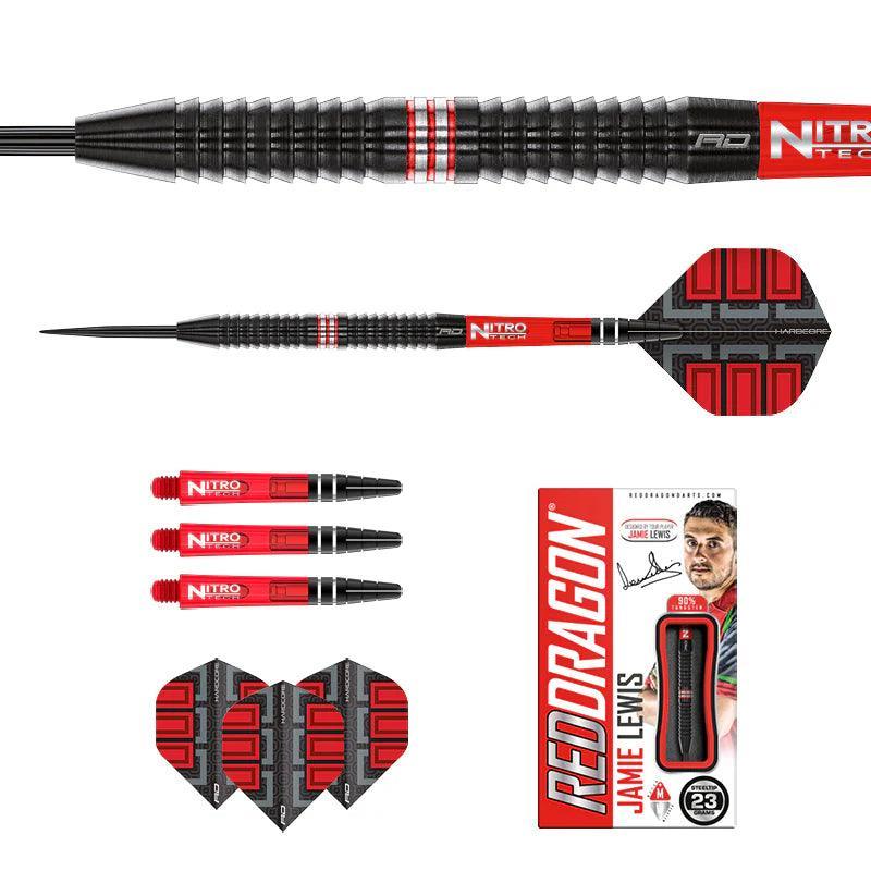 Red Dragon - Jamie Lewis Se - 90% - Sada Steel Šípok - Direct Darts - 5
