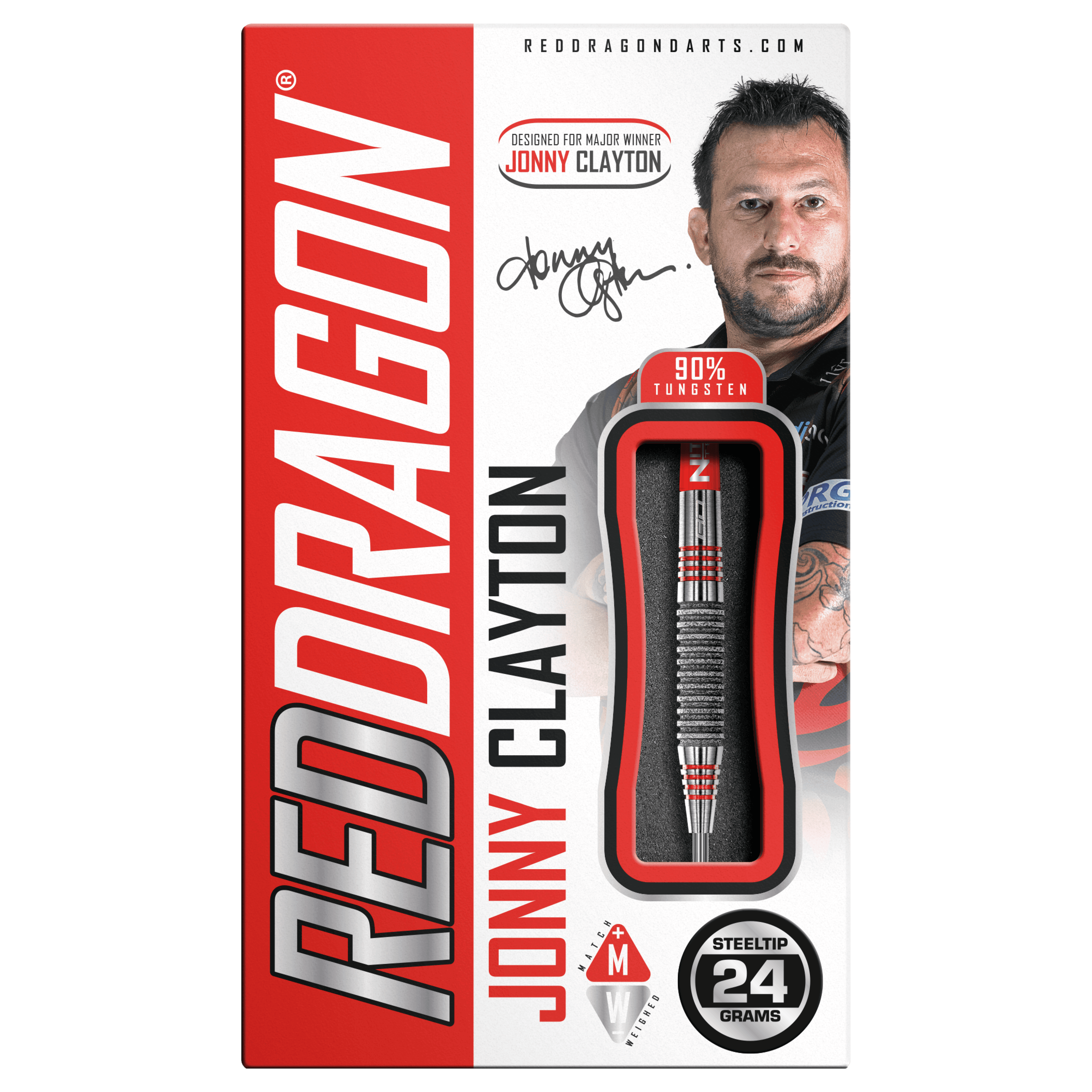 Red Dragon - Jonny Clayton Element 90% - Sada Steel Šípok - Direct Darts - 4