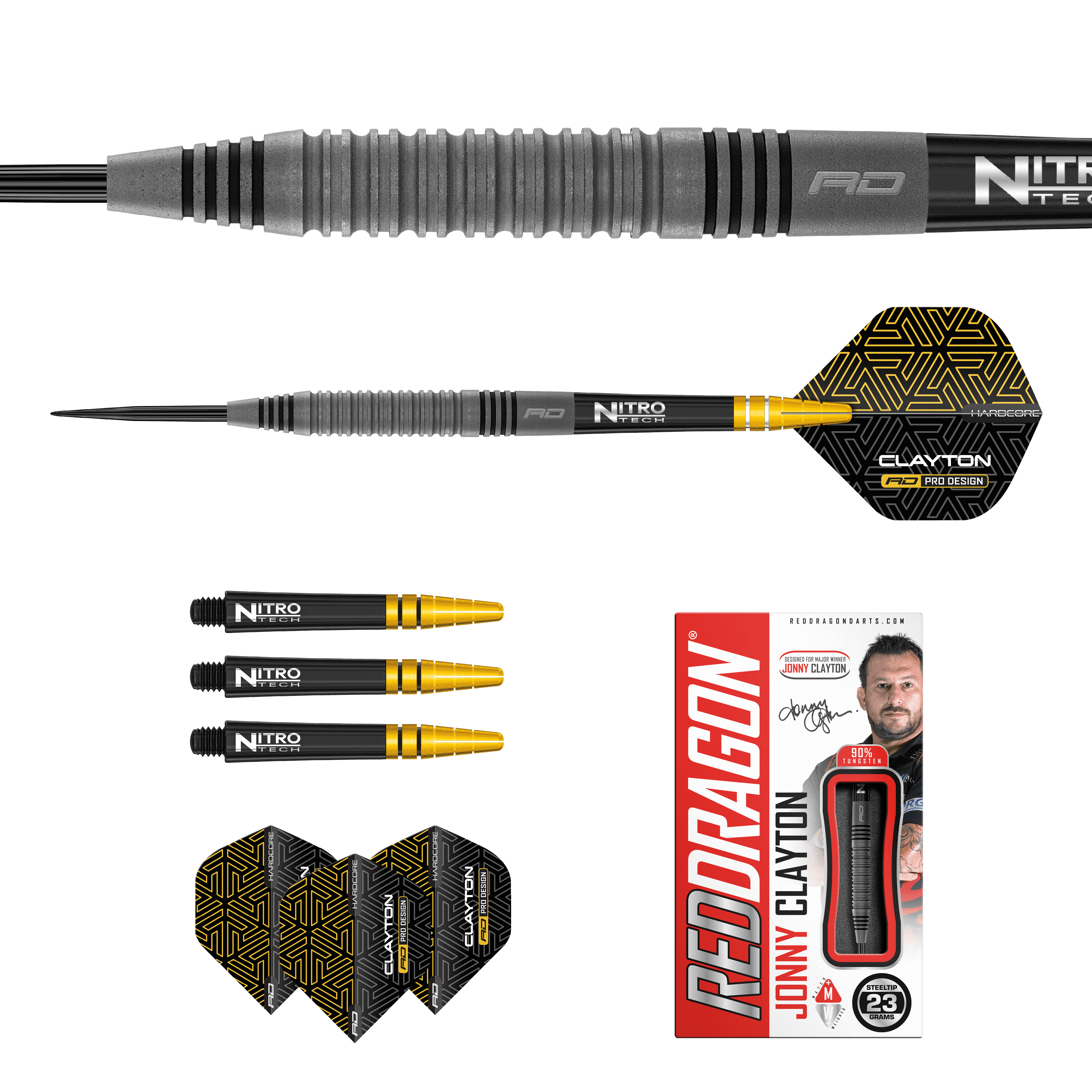 Red Dragon - Jonny Clayton Oxide Edition 90% - Sada Steel Šípok - Direct Darts - 5
