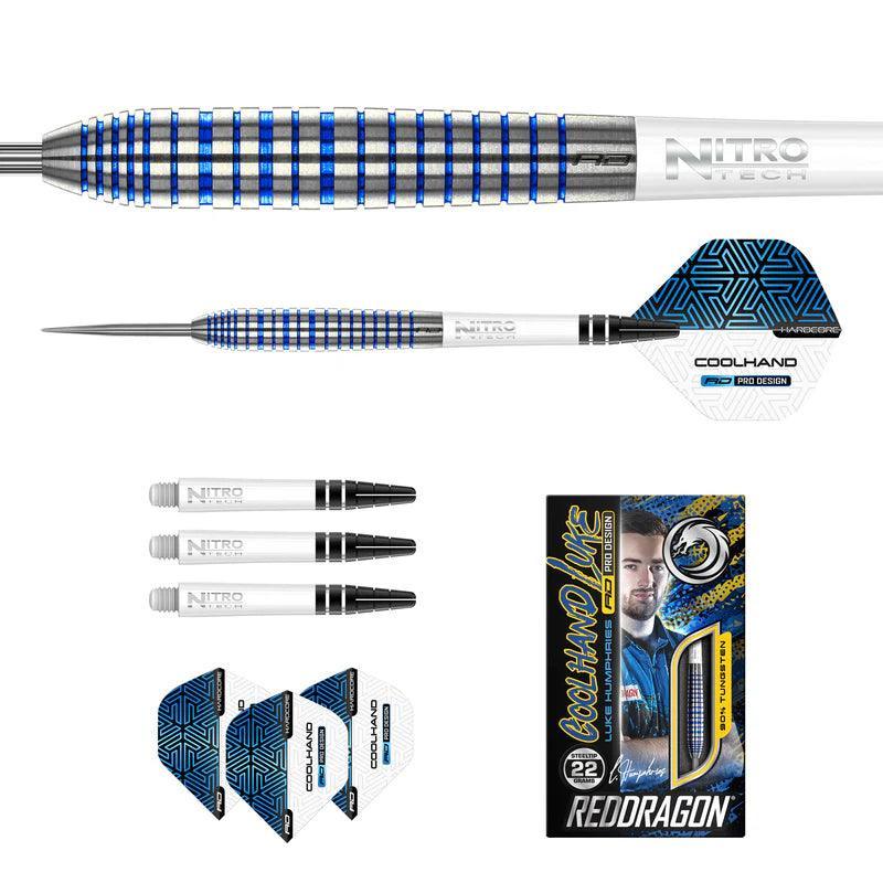 Red Dragon - Luke Humphries Tx3 Cool Blue - 90% - Sada Steel Šípok - Direct Darts - 5