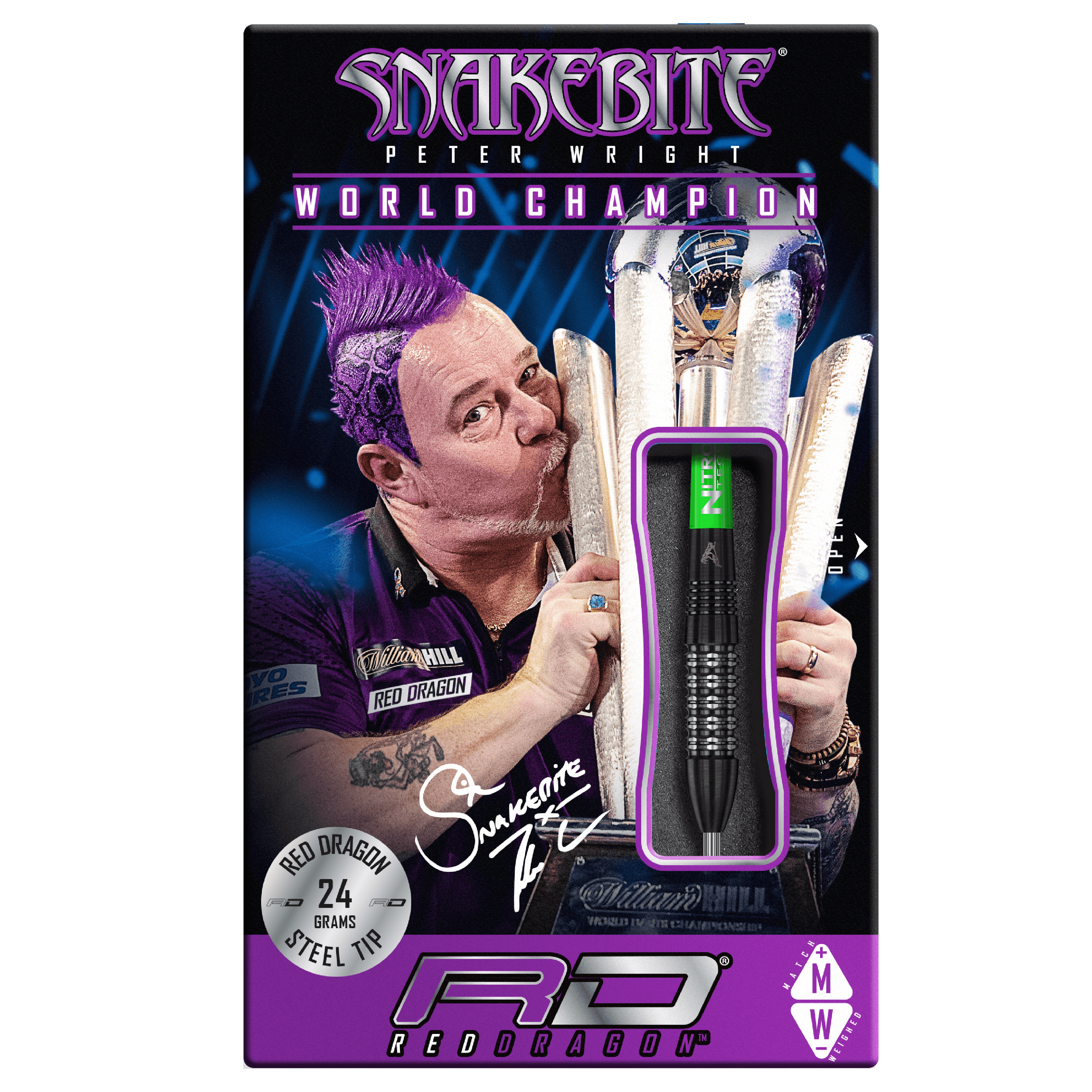 Red Dragon - Peter Wright Black Strike 90% - Sada Steel Šípok - Direct Darts - 4