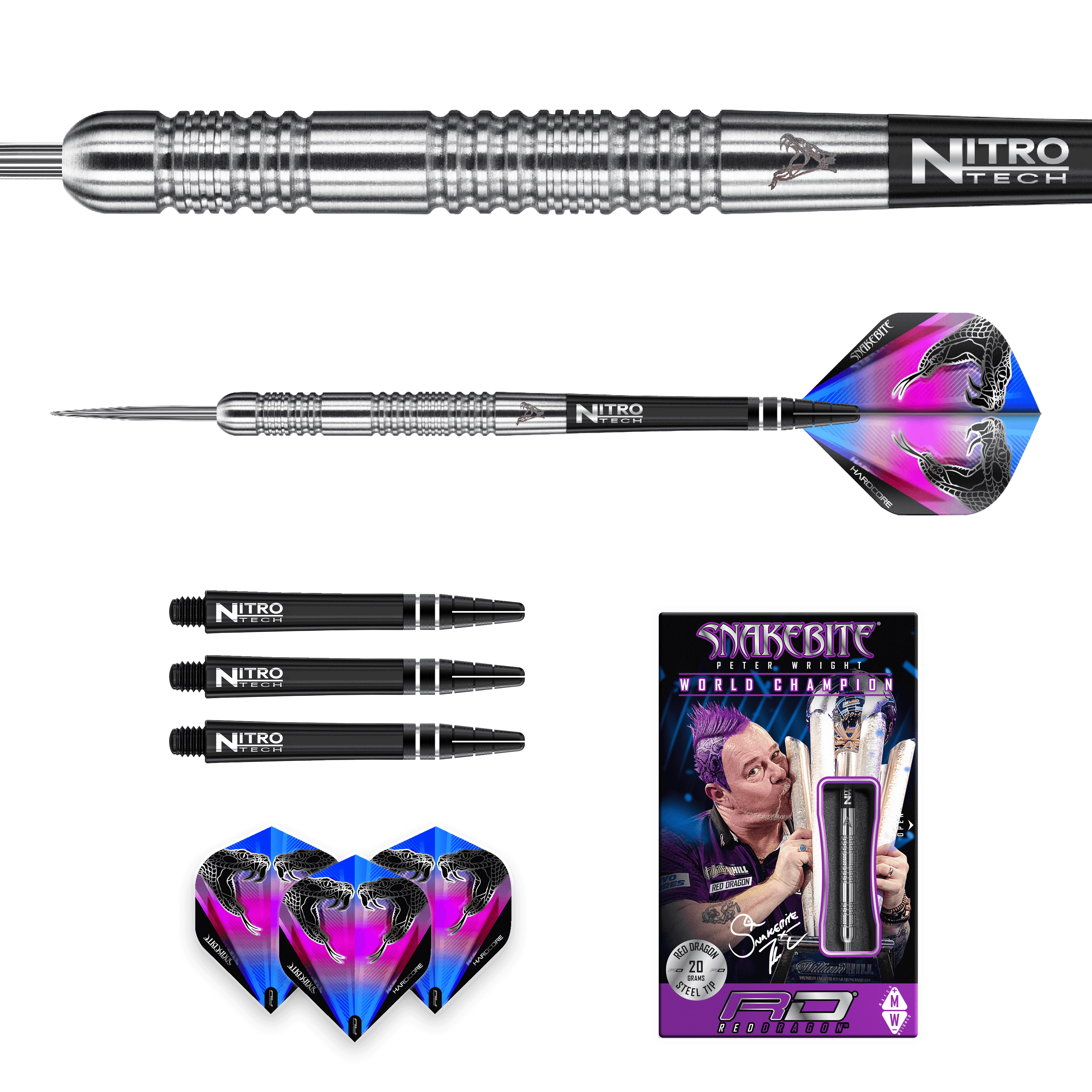 Red Dragon - Peter Wright Euro 11 90% - Sada Steel Šípok - Direct Darts - 5
