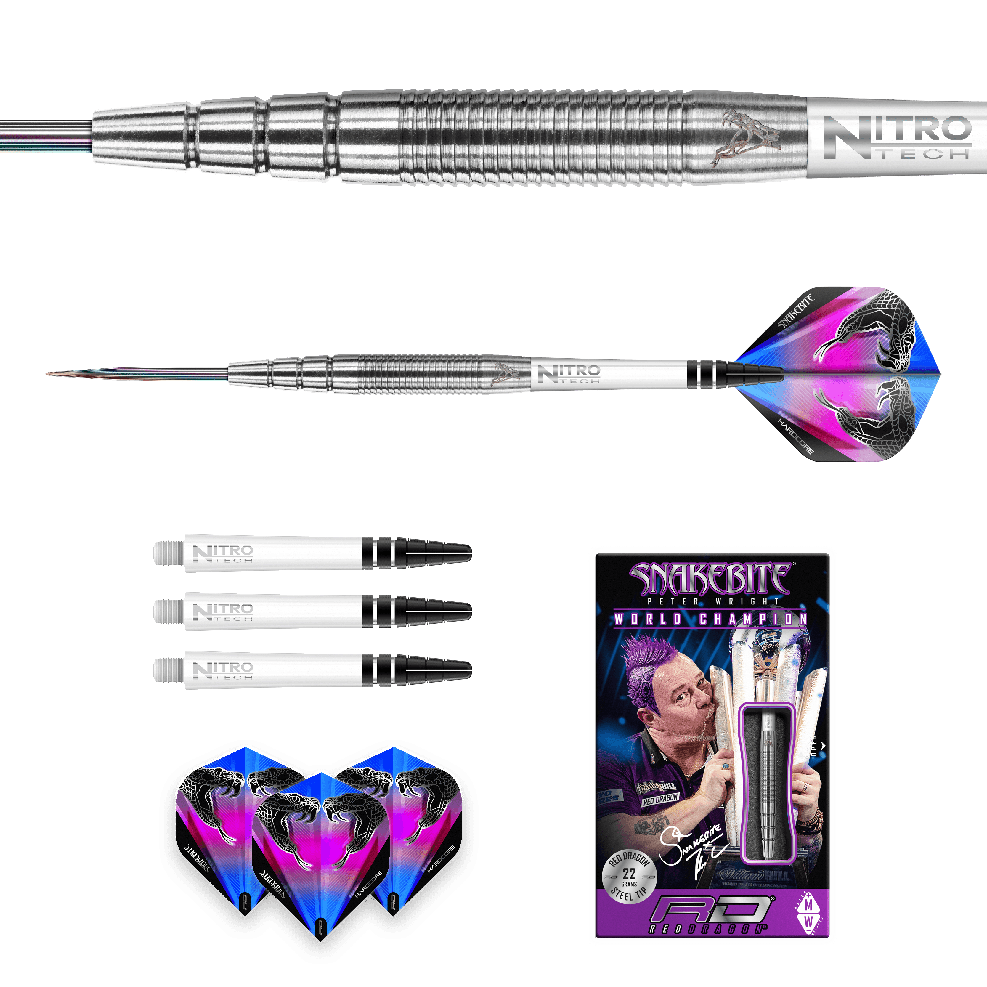 Red Dragon - Peter Wright Pl15 90% - Sada Steel Šípok - Direct Darts - 5