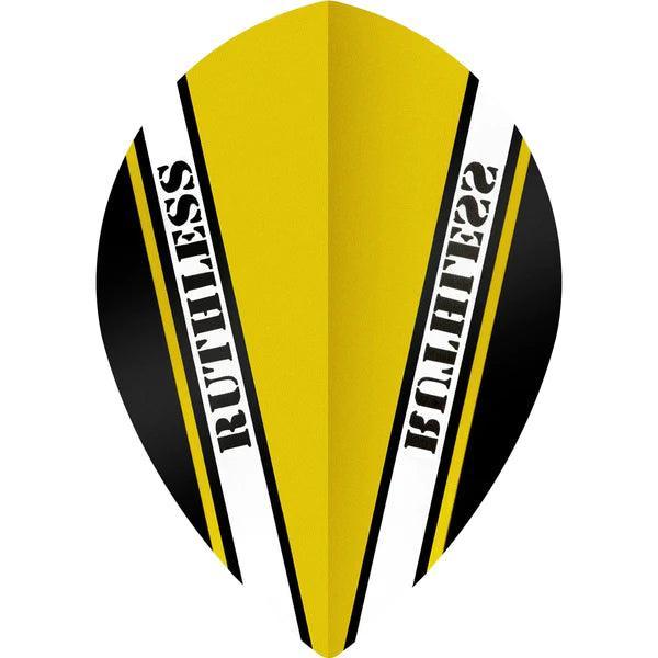 Ruthless - V100 Pro - Žltá - Hruškovitá - 100 Mikrón - Letky Na Šípky - Direct Darts - 1