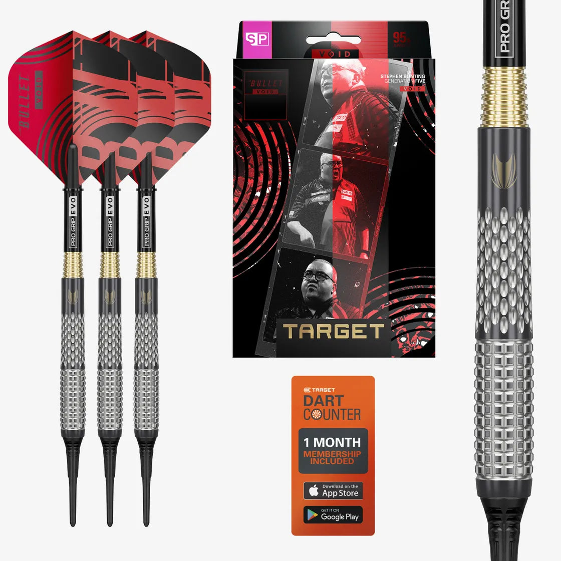 Target - Stephen Bunting G5 Void - 95% - Soft Šípky - Direct Darts - 1