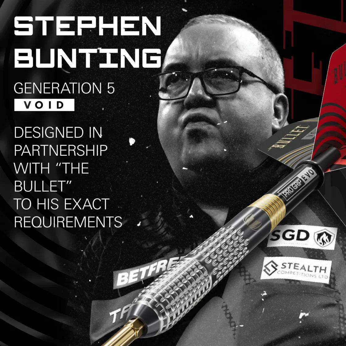 Target - Stephen Bunting G5 - Void - 95% - Steel Šípky - Direct Darts - 2
