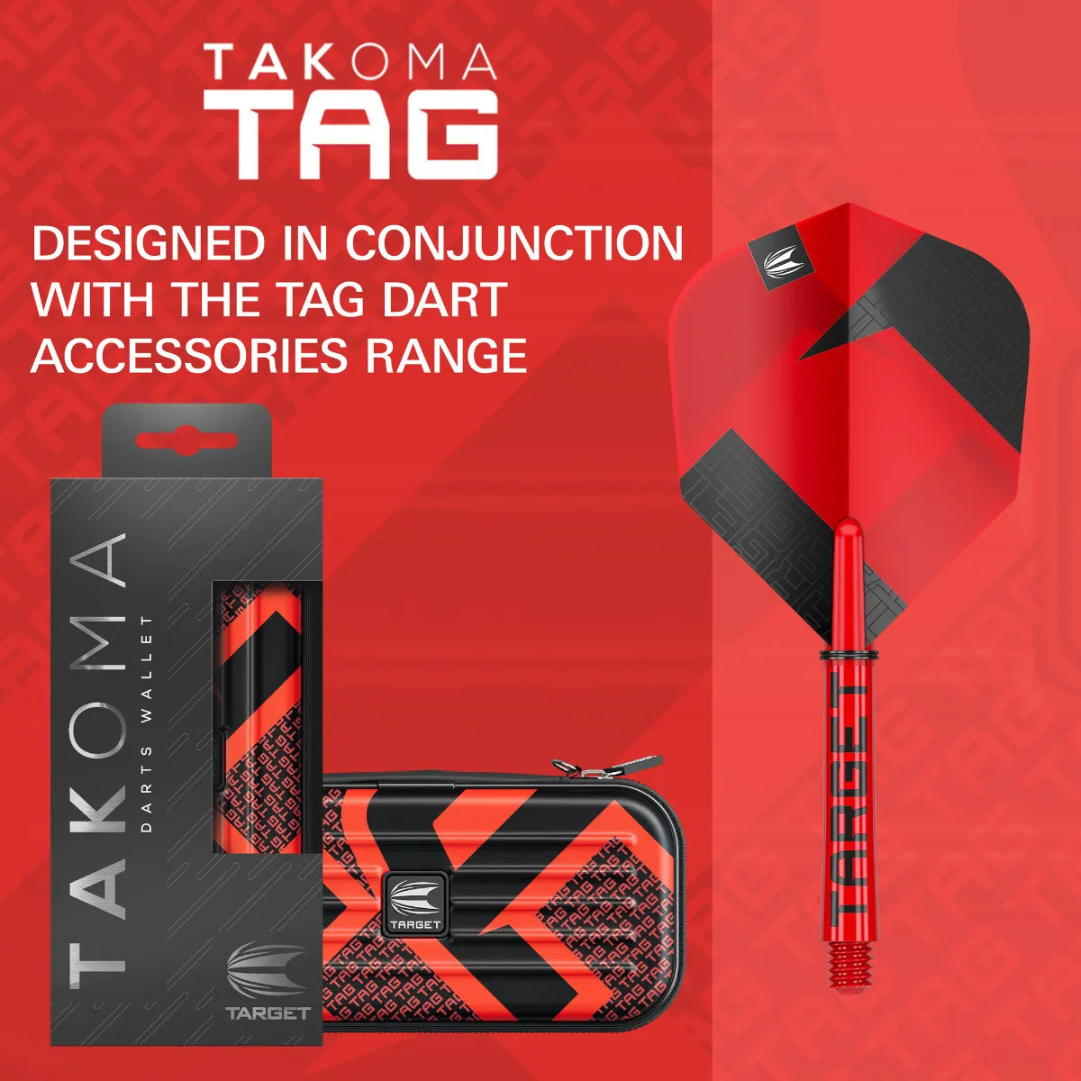 Target - Takoma Tag Červená - Puzdro Na Šípky - Direct Darts - 3