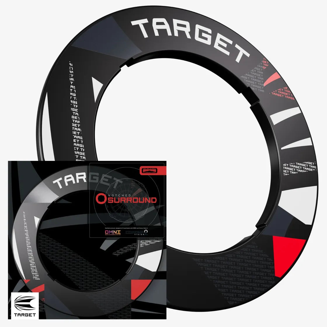 Target - Black Patterned Notched - Ochrana K Terčom - Direct Darts - 5