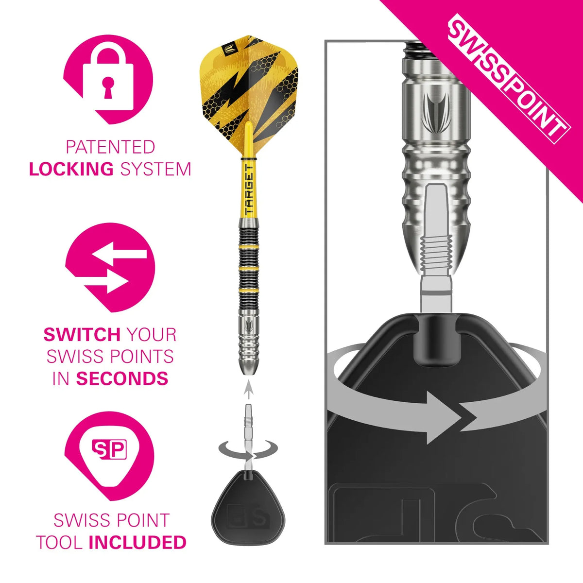 Target - Buzz Sp02 - 90% - Steel Šipky - Direct Darts - 3