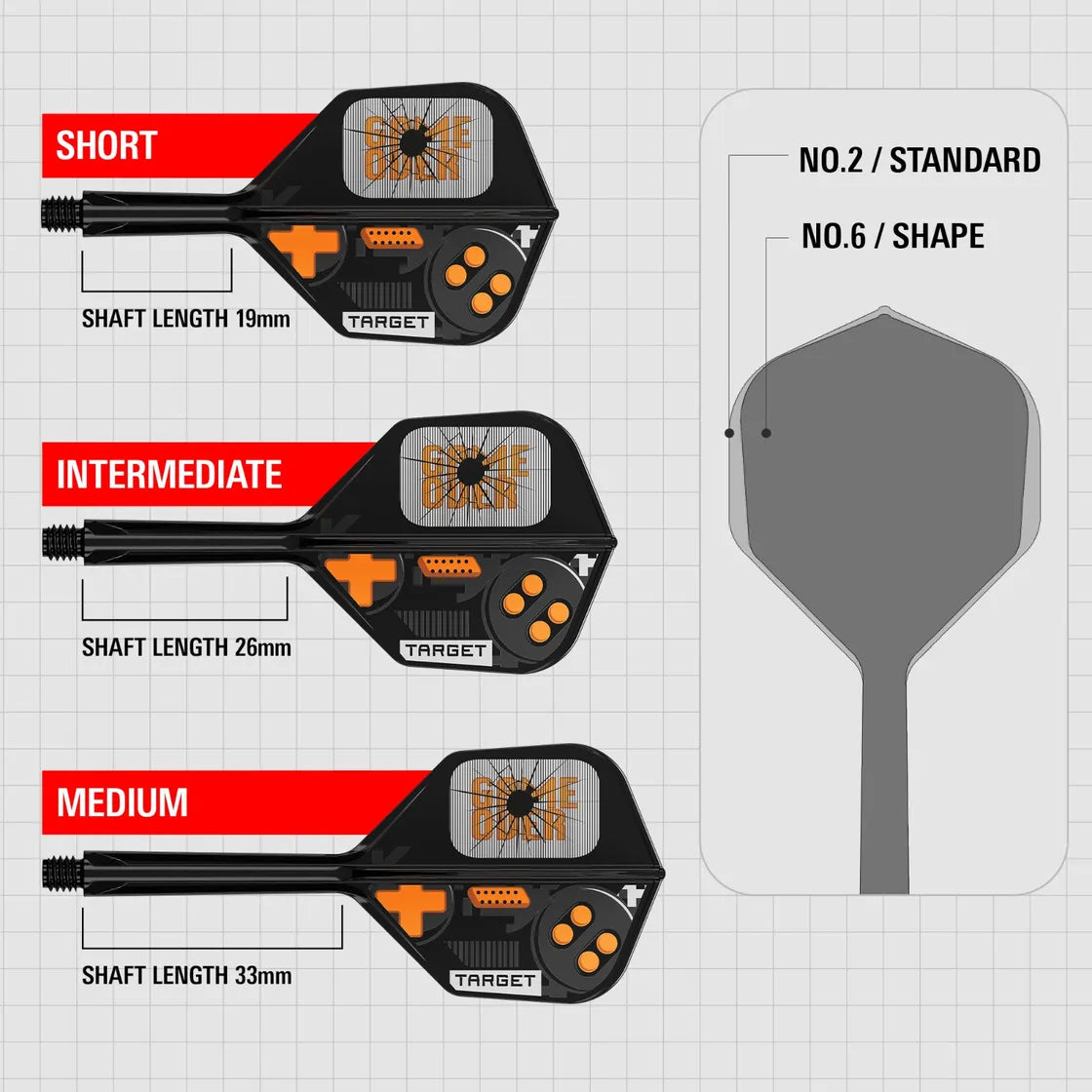 Target - K-Flex - Game Over - No6 - Jednodielny Násadka/Letky Na Šípky - Direct Darts - 3