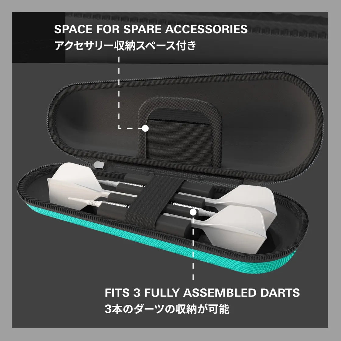 Target Japan - Takoma - Shell - Tyrkysové - Puzdro Na Šípky - Direct Darts - 3