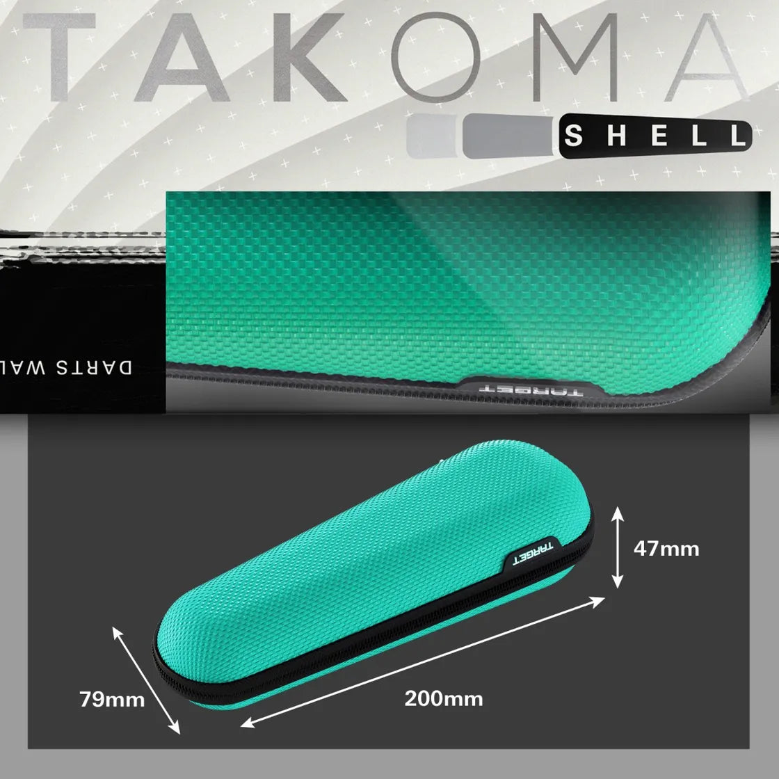 Target Japan - Takoma - Shell - Tyrkysové - Puzdro Na Šípky - Direct Darts - 5