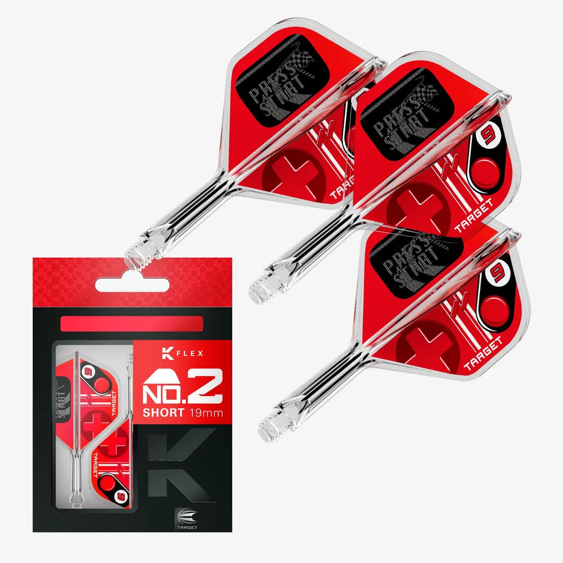Target - K-Flex - Press Start - No2 - Jednodielny Násadka/Letky Na Šípky - Direct Darts - 1