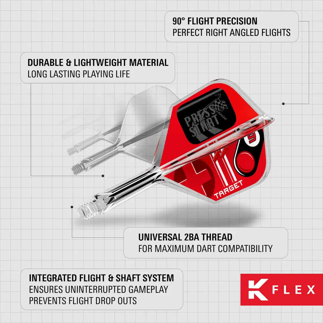 Target - K-Flex - Press Start - No6 - Jednodielny Násadka/Letky Na Šípky - Direct Darts - 5