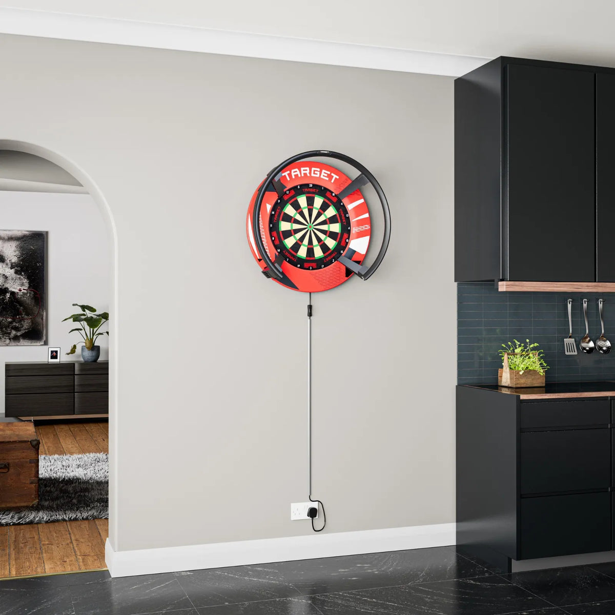 Target - Red Patterned Notched - Ochrana K Terčom - Direct Darts - 7