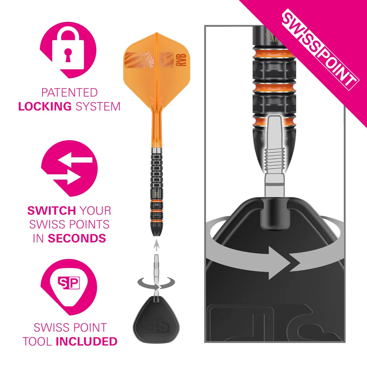 Target - Raymond Van Barneveld - 95K - Steel Šipky - Direct Darts - 3