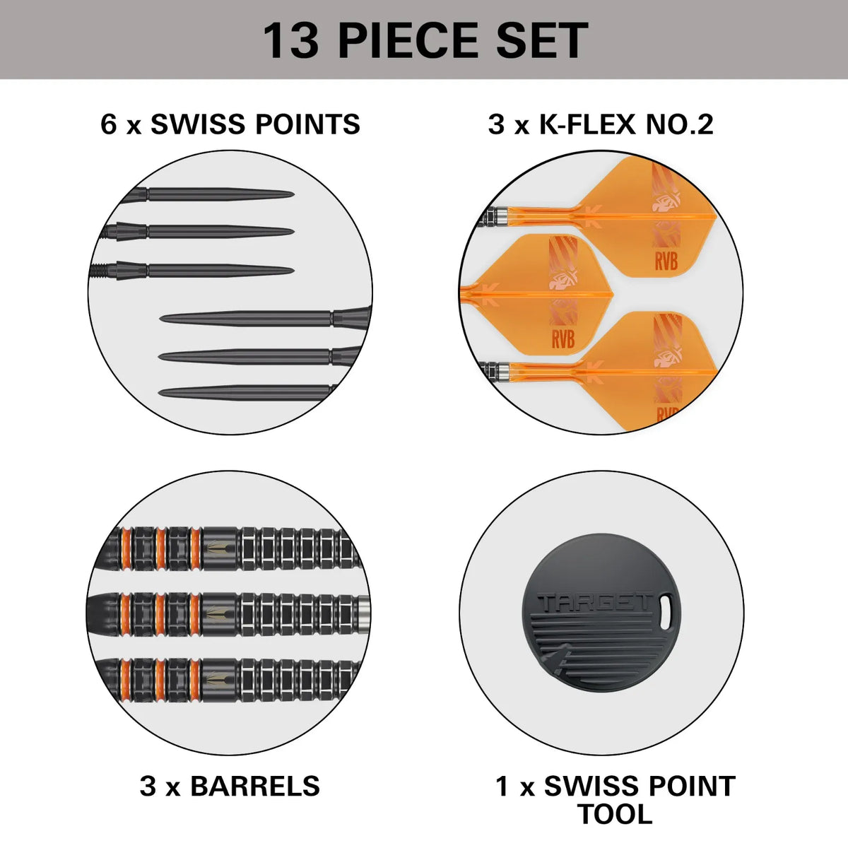 Target - Raymond Van Barneveld - 95K - Steel Šipky - Direct Darts - 4