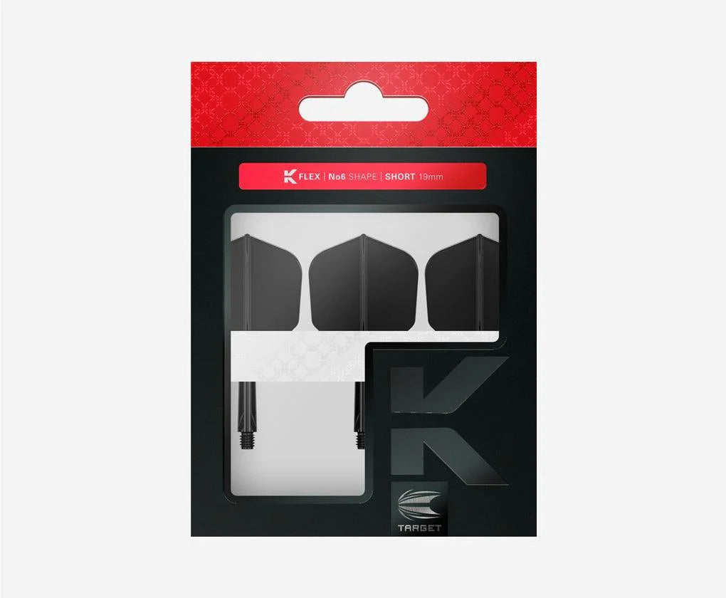Target - K-Flex - No6 - Čierna - Jednodielny Násadka/Letky Na Šípky - Direct Darts - 3