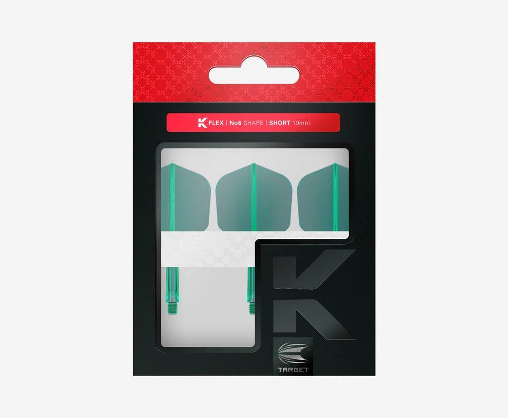Target - K-Flex - No6 - Zelená - Jednodielny Násadka/Letky Na Šípky - Direct Darts - 3