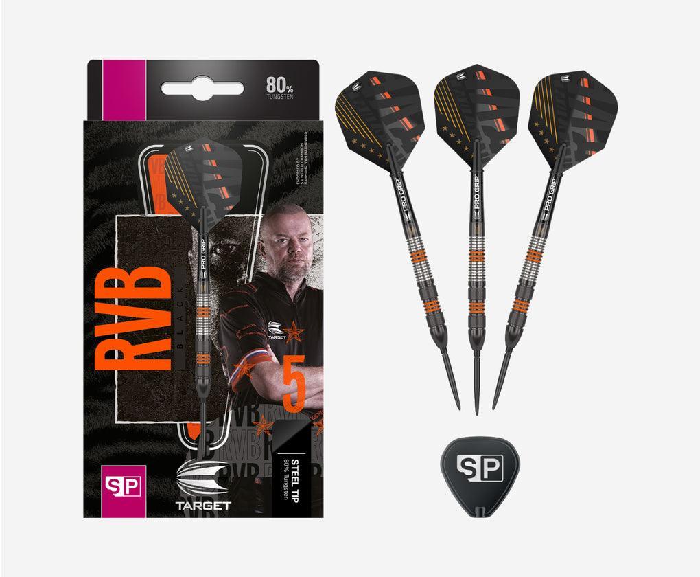 Target - Raymond Van Barneveld Čierna 80% - Sada Steel Šípok - Direct Darts - 2