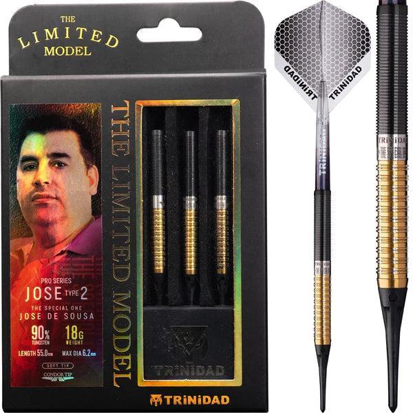 Trinidad Pro - Jose De Sousa 90% - Type 2 - Zlatá - Sada Soft Šípok - Direct Darts - 1