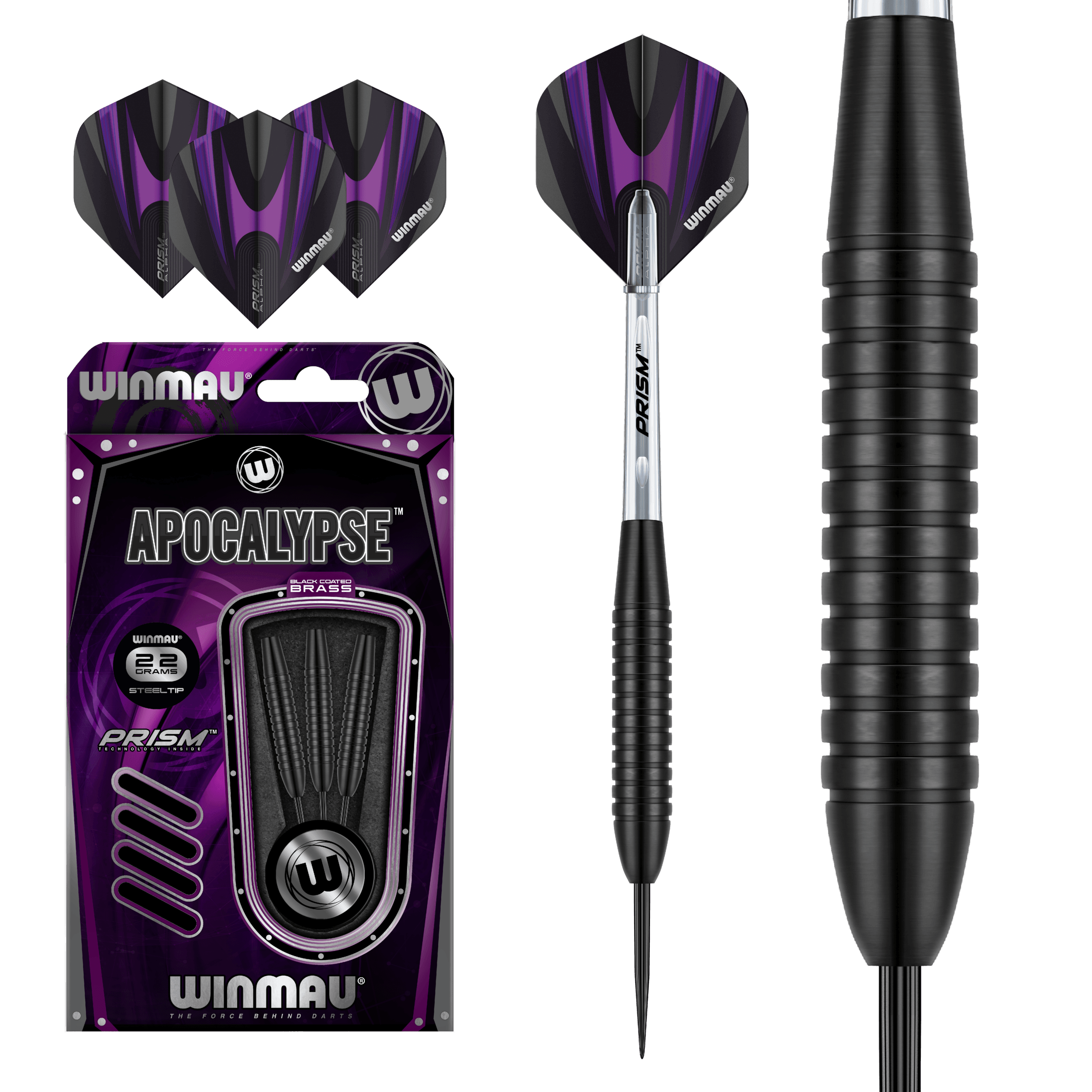 Winmau - Apocalypse Brass Style 2 - Sada Steel Šípok - Direct Darts - 2