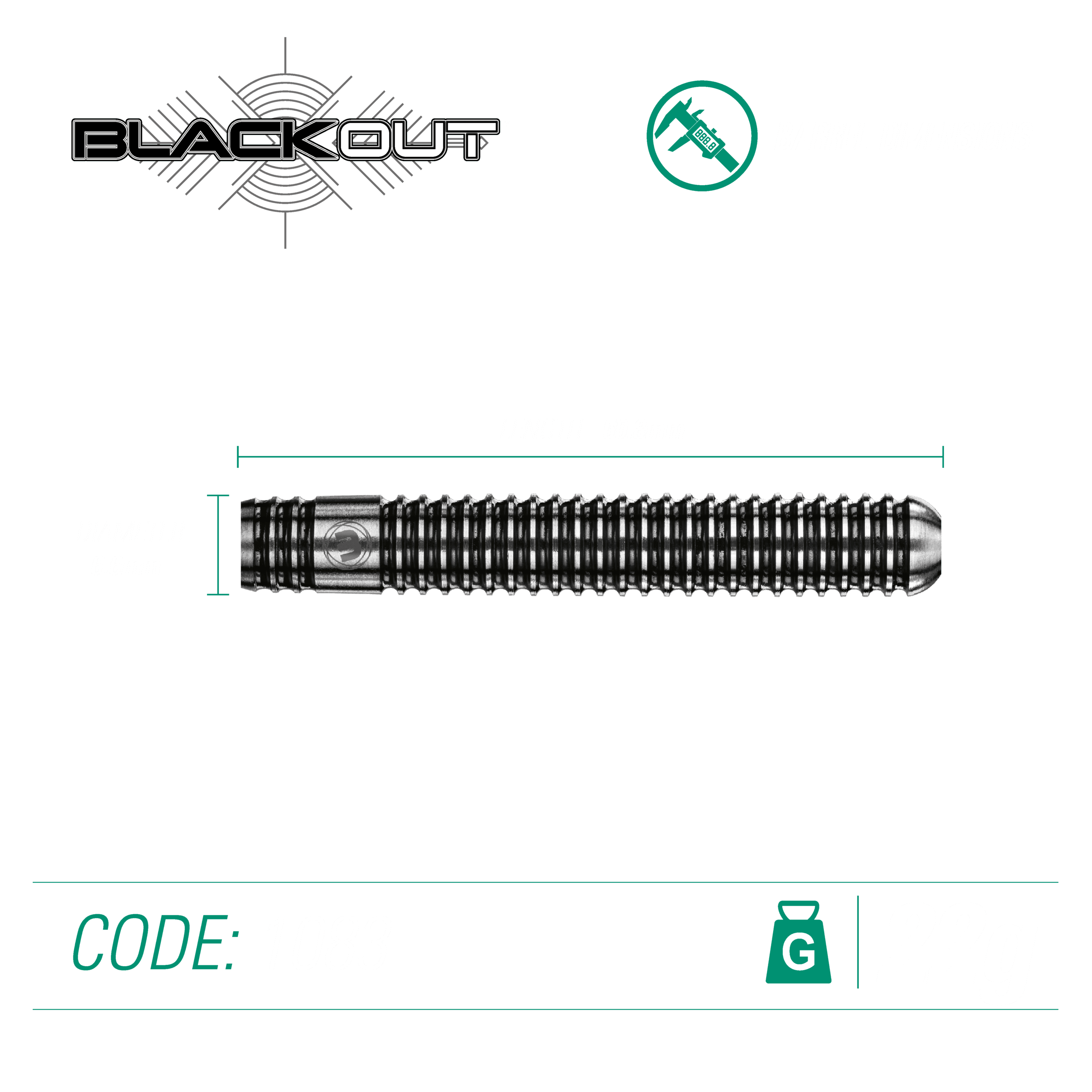 Winmau - Blackout 90% - Sada Steel Šípok - Direct Darts - 4
