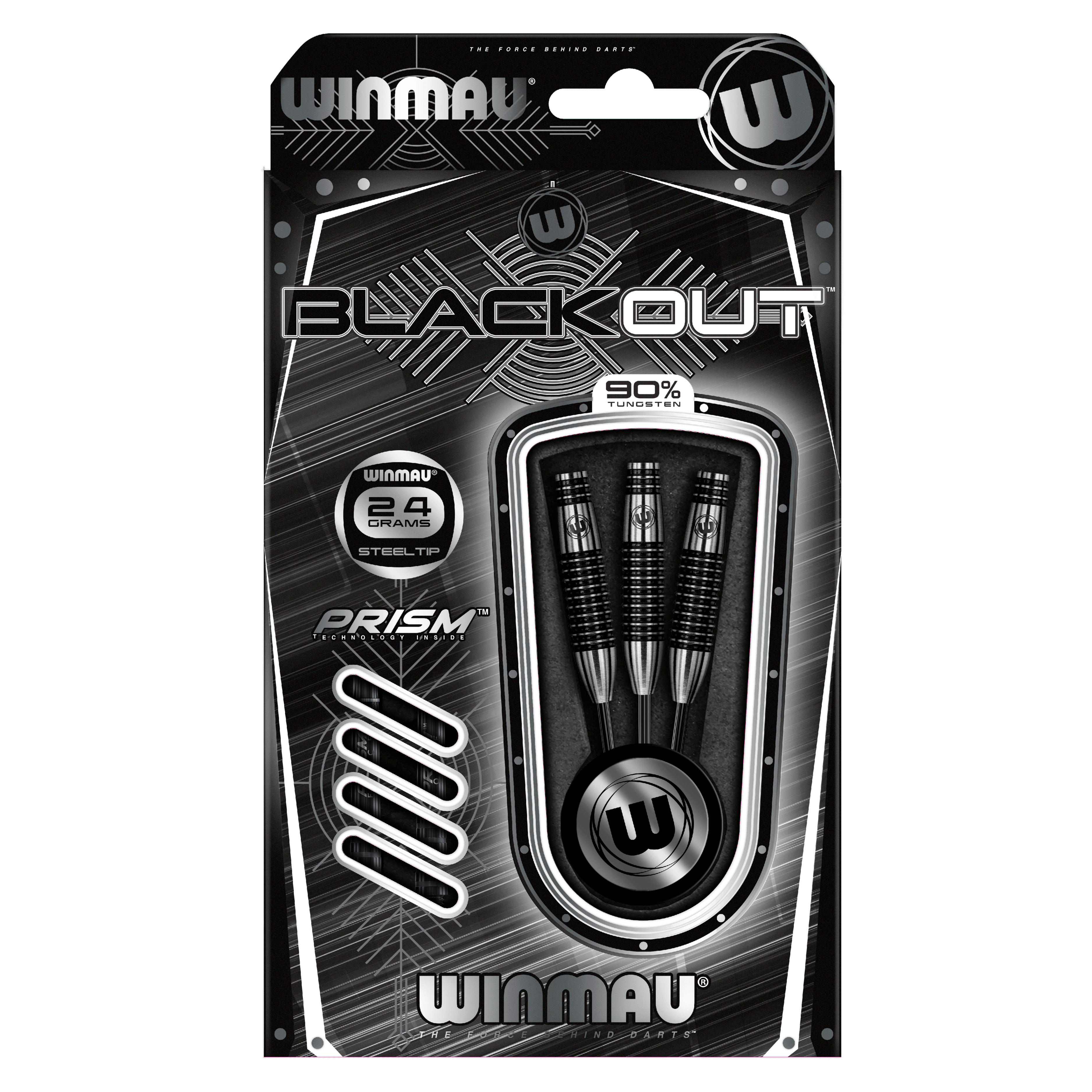 Winmau - Blackout V2 90% - Sada Steel Šípok - Direct Darts - 3