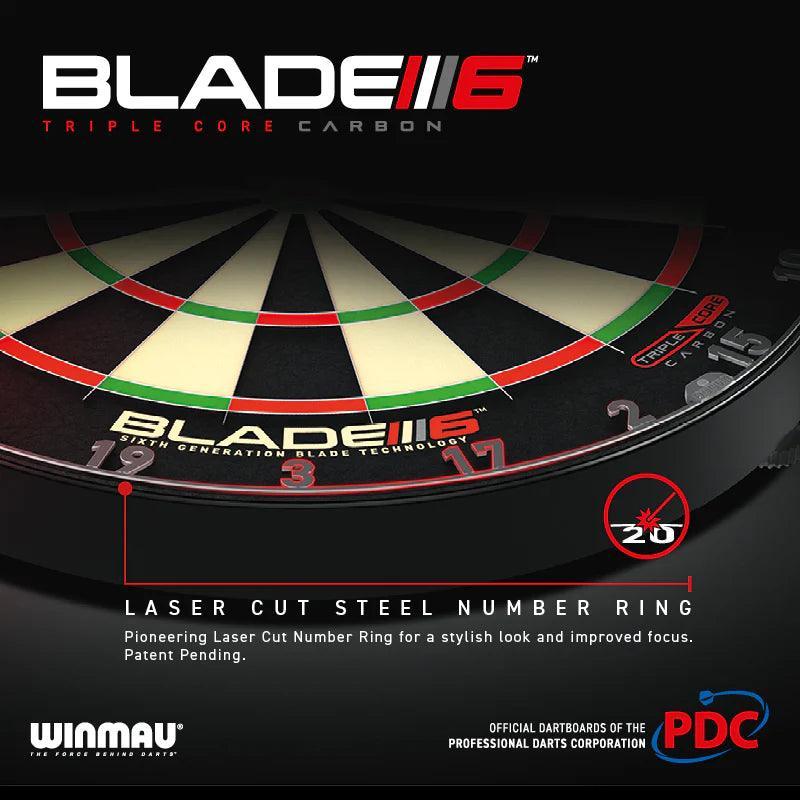 Winmau - Blade 6 Triple Core Pdc Logoval - Sisalový Terč Na Šípky - Direct Darts - 4