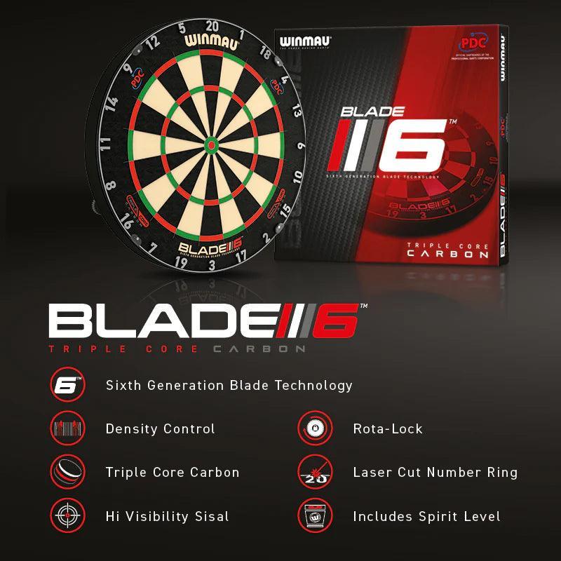Winmau - Blade 6 Triple Core Pdc Logoval - Sisalový Terč Na Šípky - Direct Darts - 6