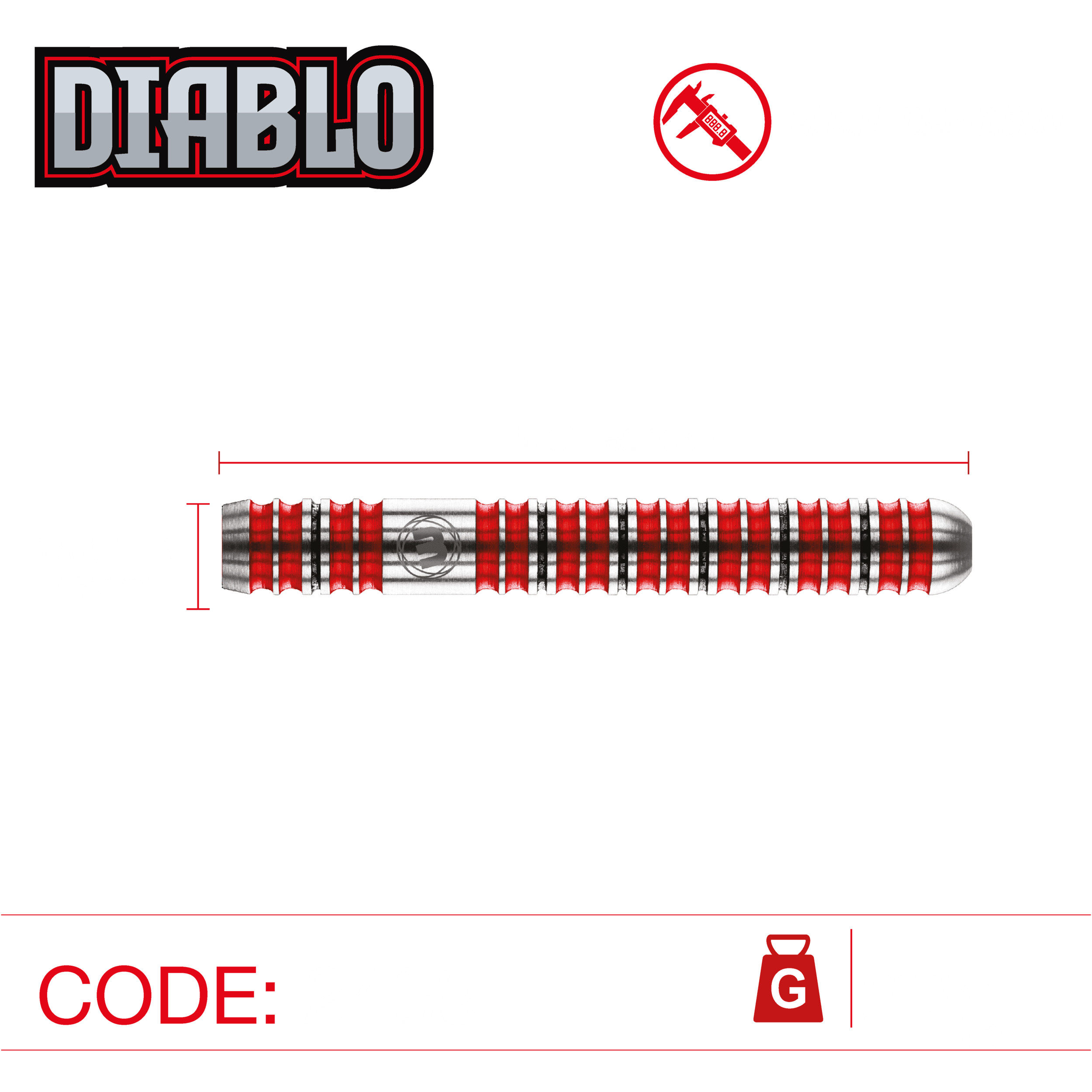 Winmau - Diablo 90% V2 - Sada Steel Šípok - Direct Darts - 4