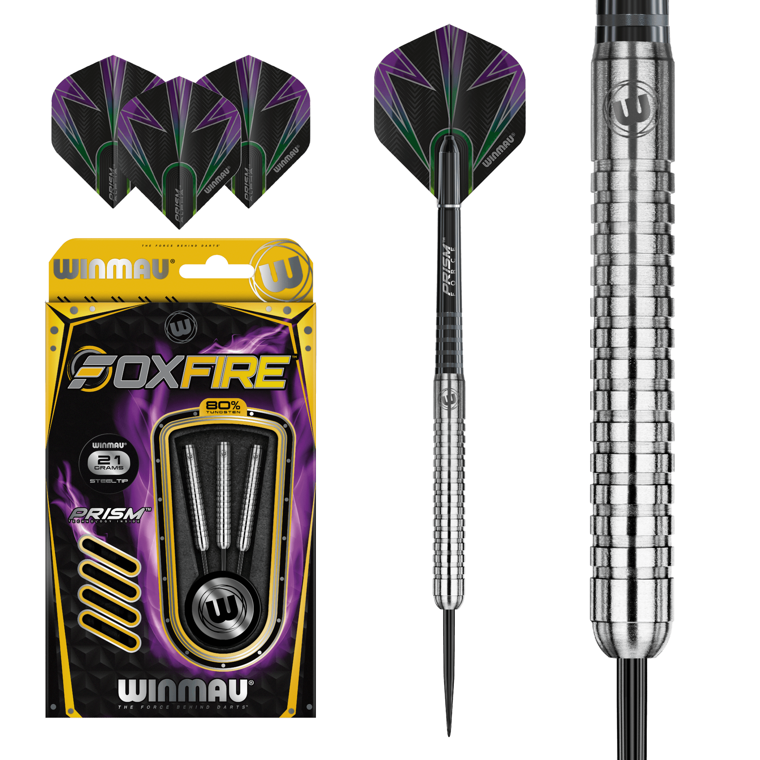 Winmau - Foxfire 80% V1 - Sada Steel Šípok - Direct Darts - 2
