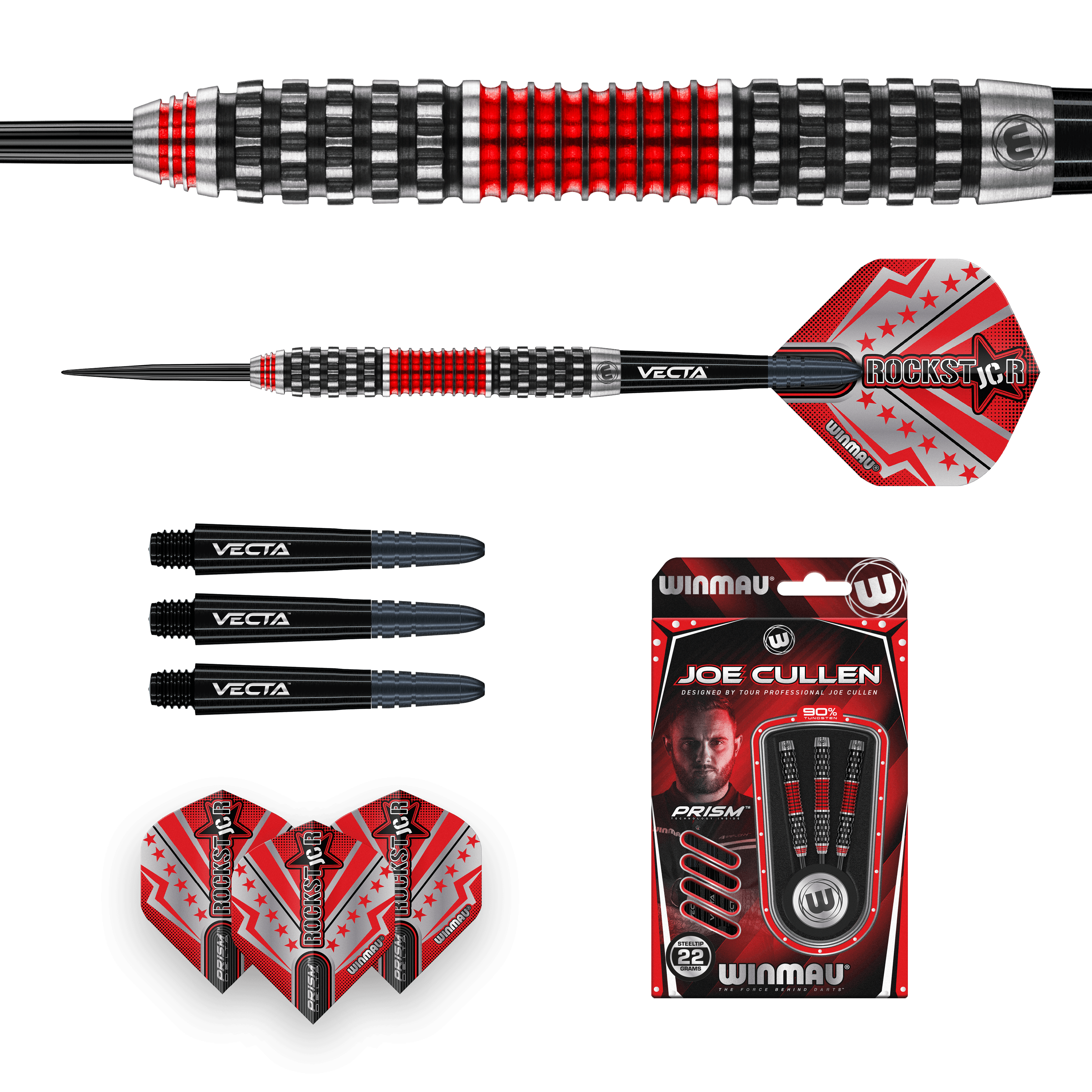 Winmau - Joe Cullen Rockstar Rs 1.0 90% - Sada Steel Šípok - Direct Darts - 5