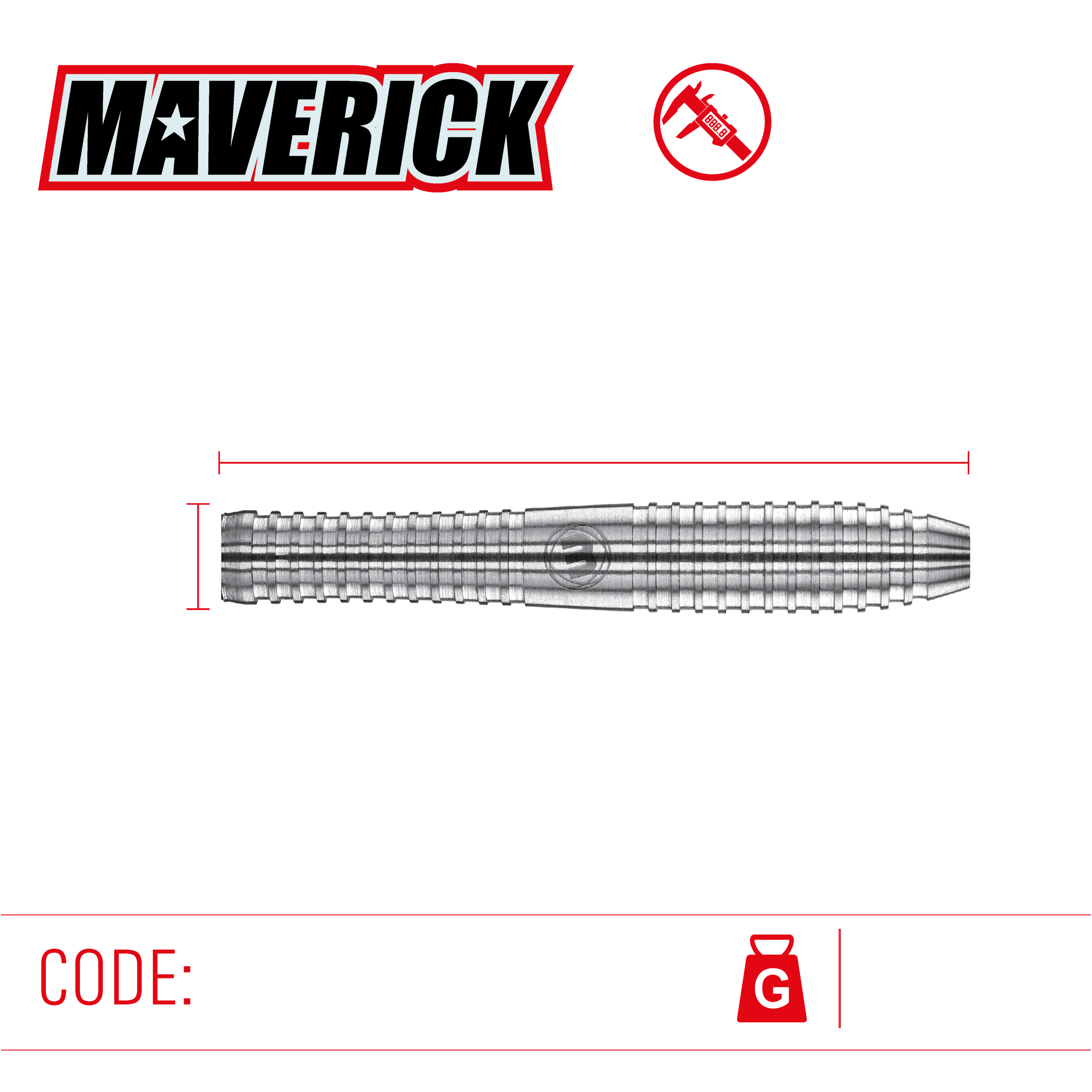 Winmau - Maverick 80% - Sada Steel Šípok - Direct Darts - 4