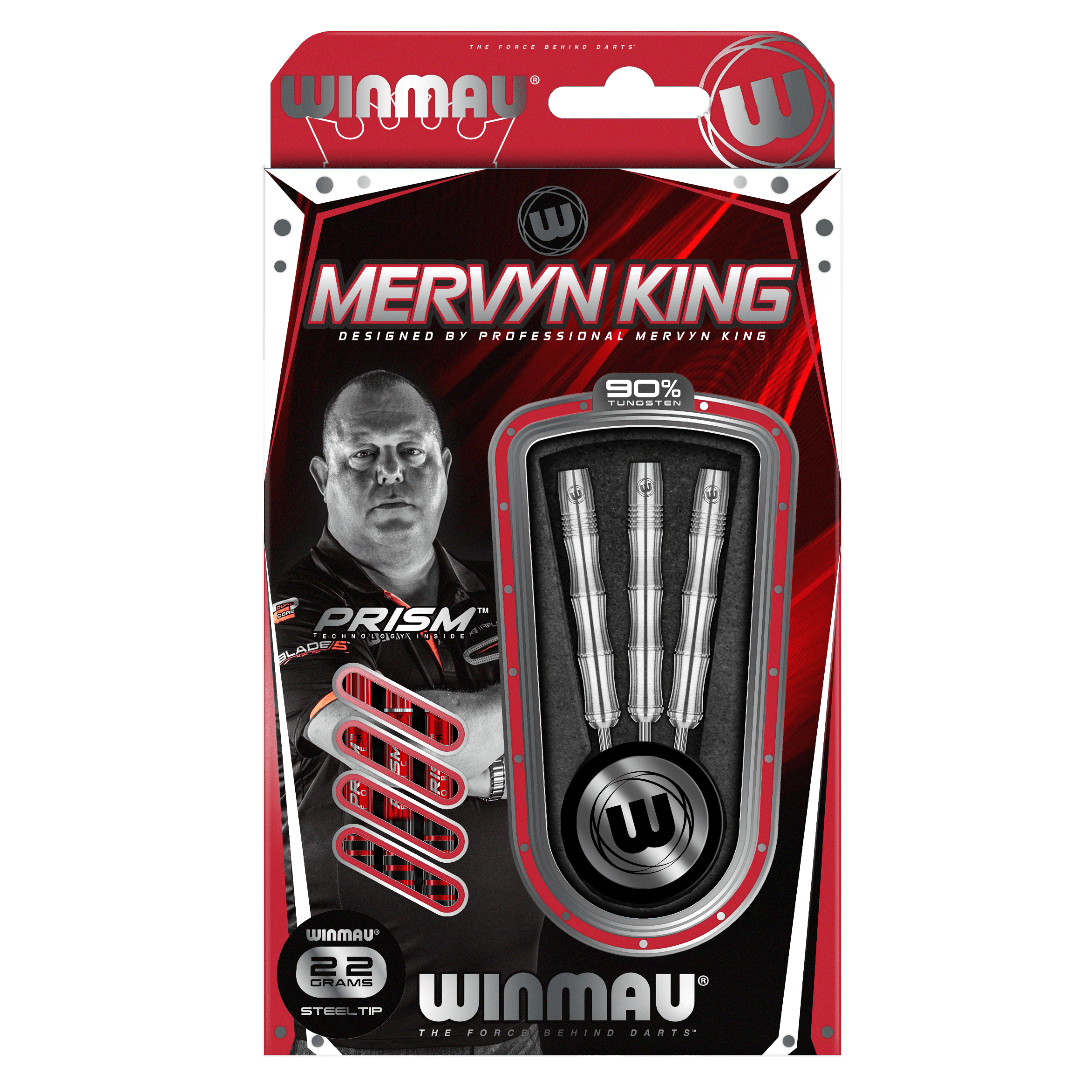 Winmau - Mervyn King Strieborná 90% - Sada Steel Šípok - Direct Darts - 3