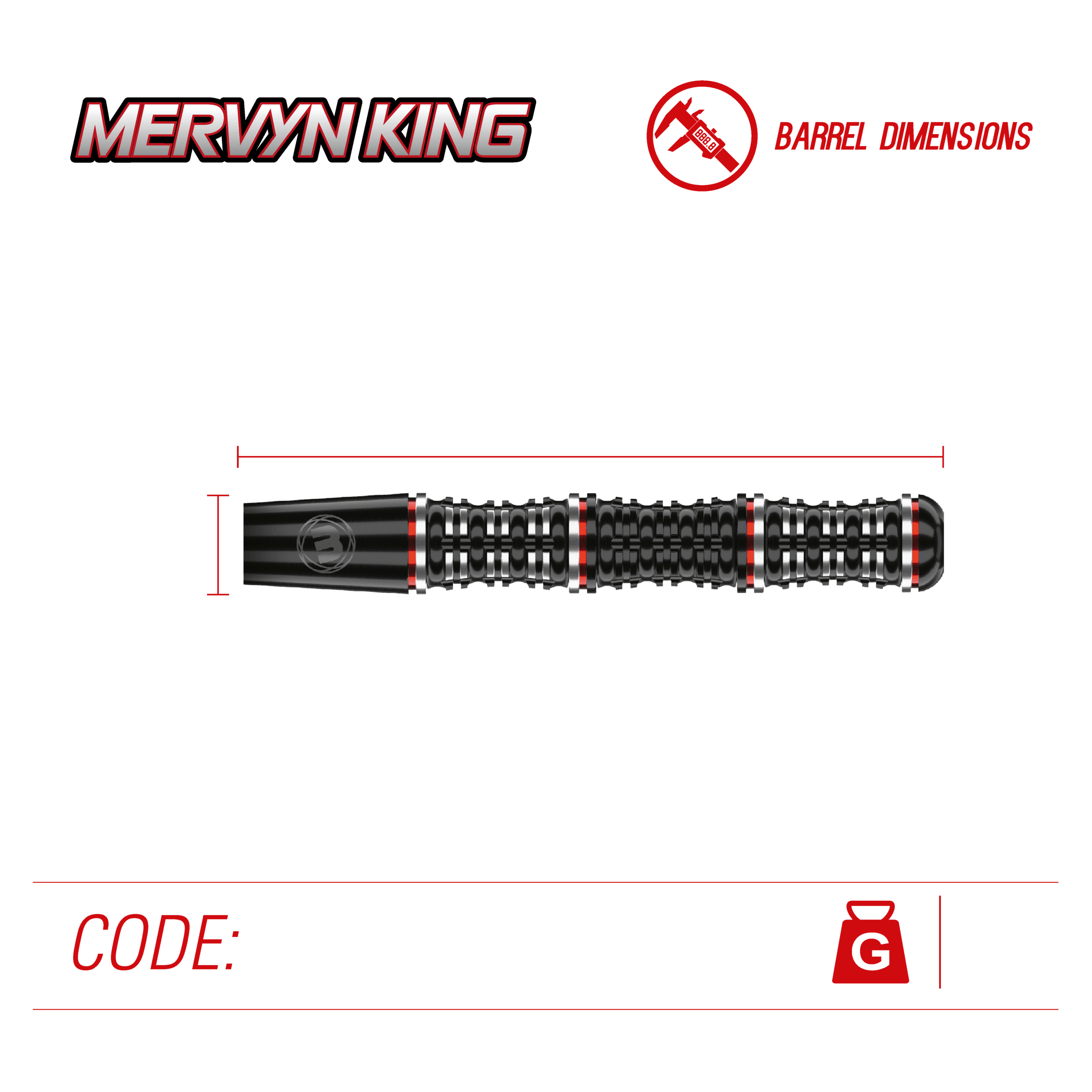 Winmau - Mervyn King Special Edition 90% - Sada Steel Šípok - Direct Darts - 4