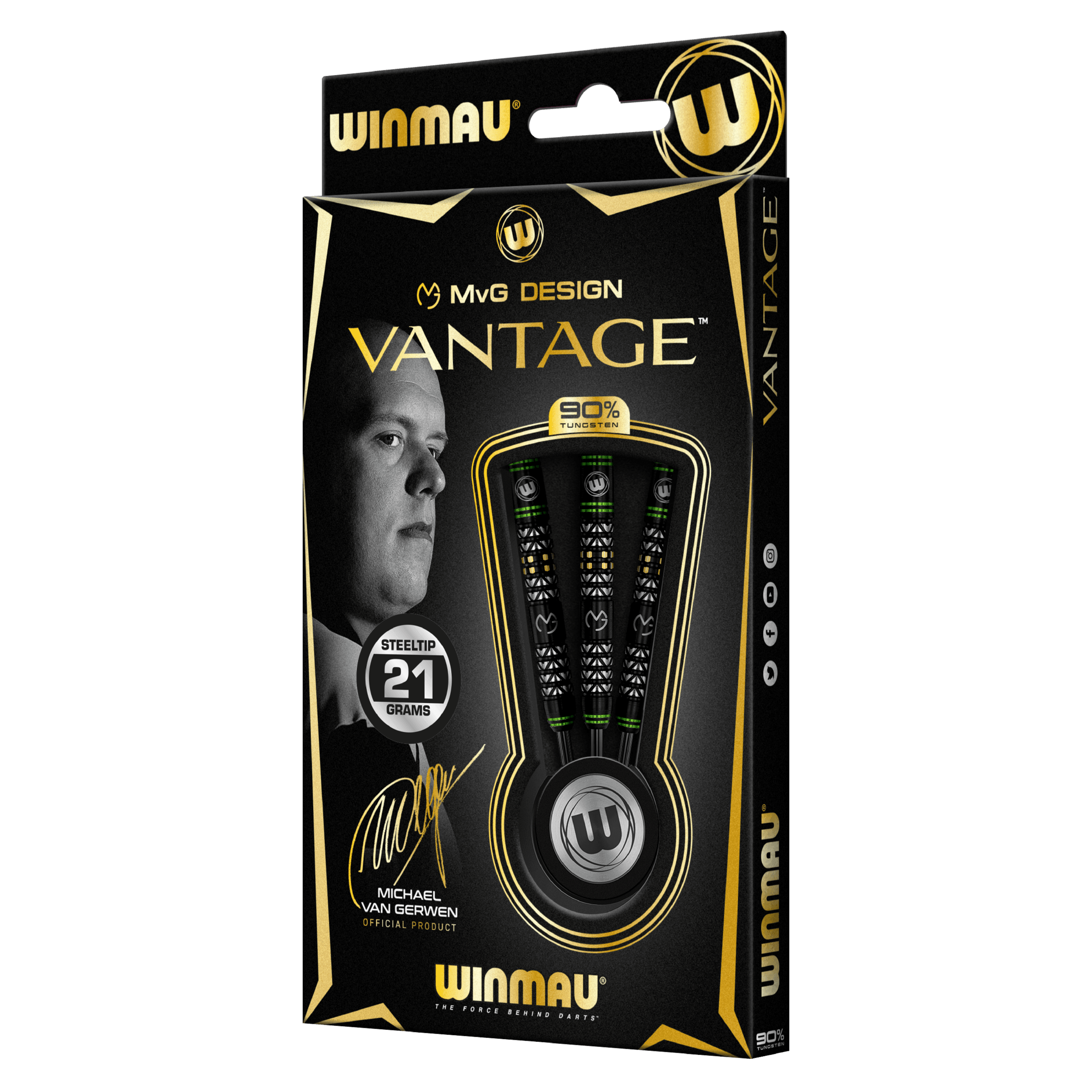 Winmau - Mvg Vantage 90% - Sada Steel Šípok - Direct Darts - 3
