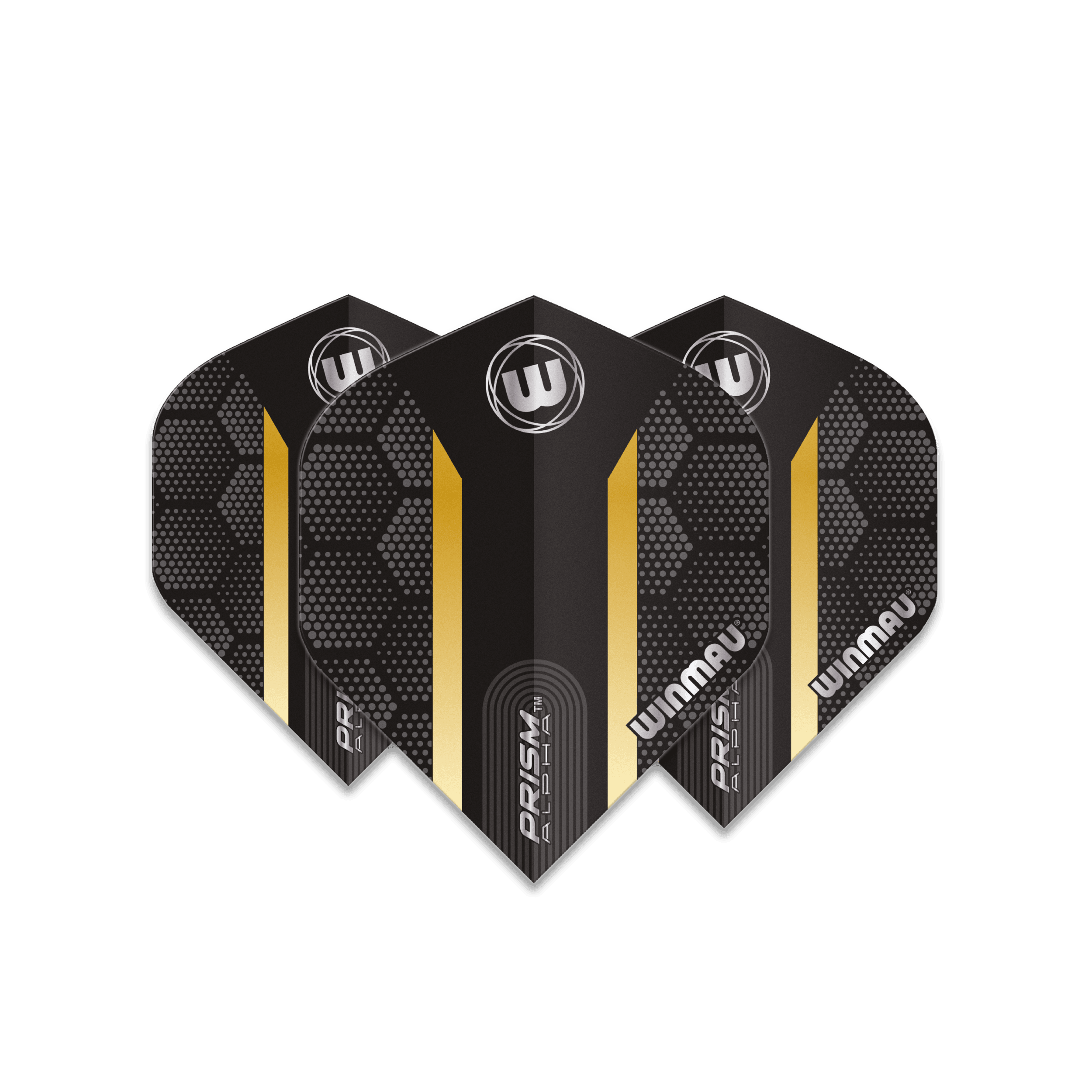 Winmau - Prism Alpha Čierna & Gold Hexagon - 100 Mikrón - Letky Na Šípky - Direct Darts - 1