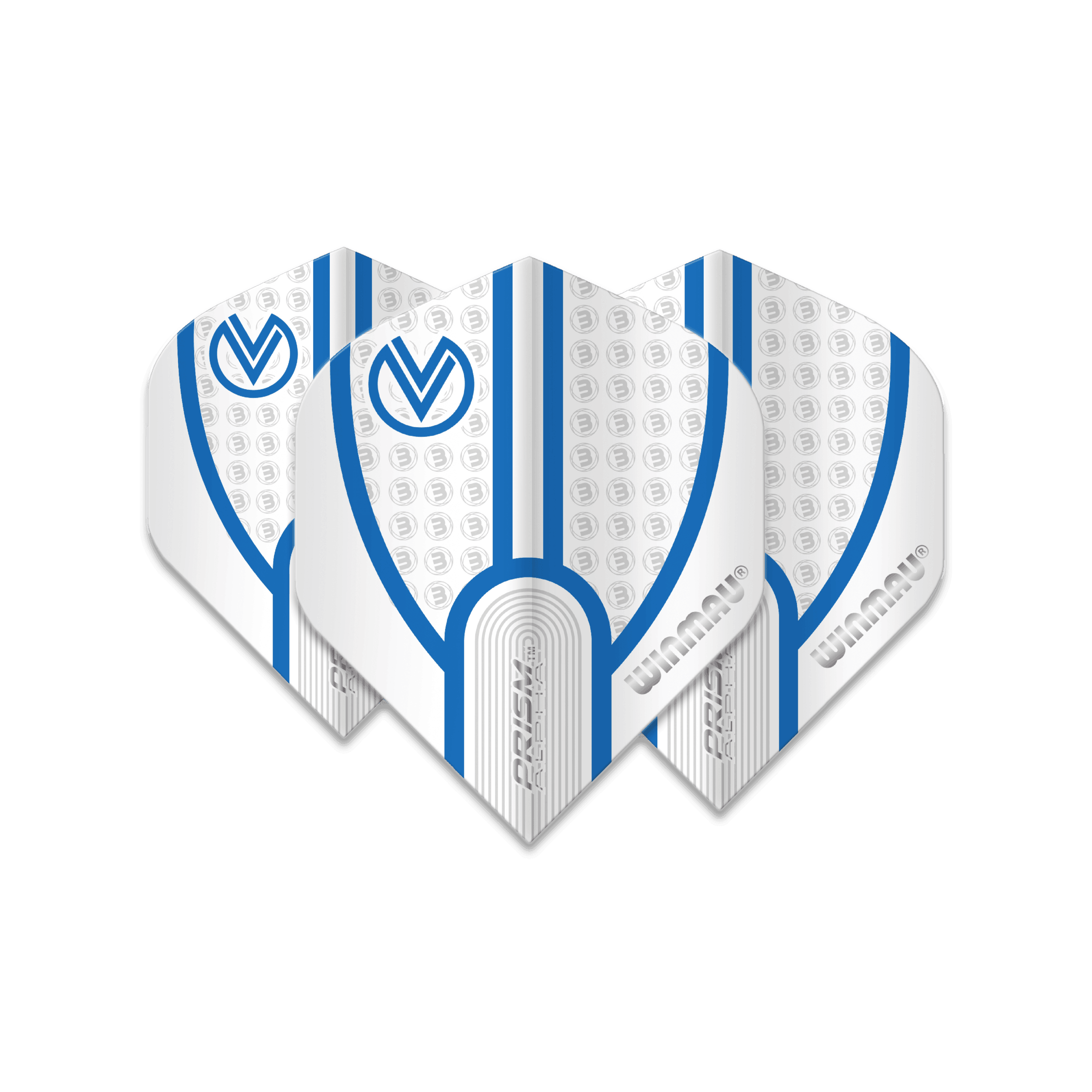 Winmau - Prism Alpha Vincent Biela & Modrá Standard - 100 Mikrón - Letky Na Šípky - Direct Darts - 1