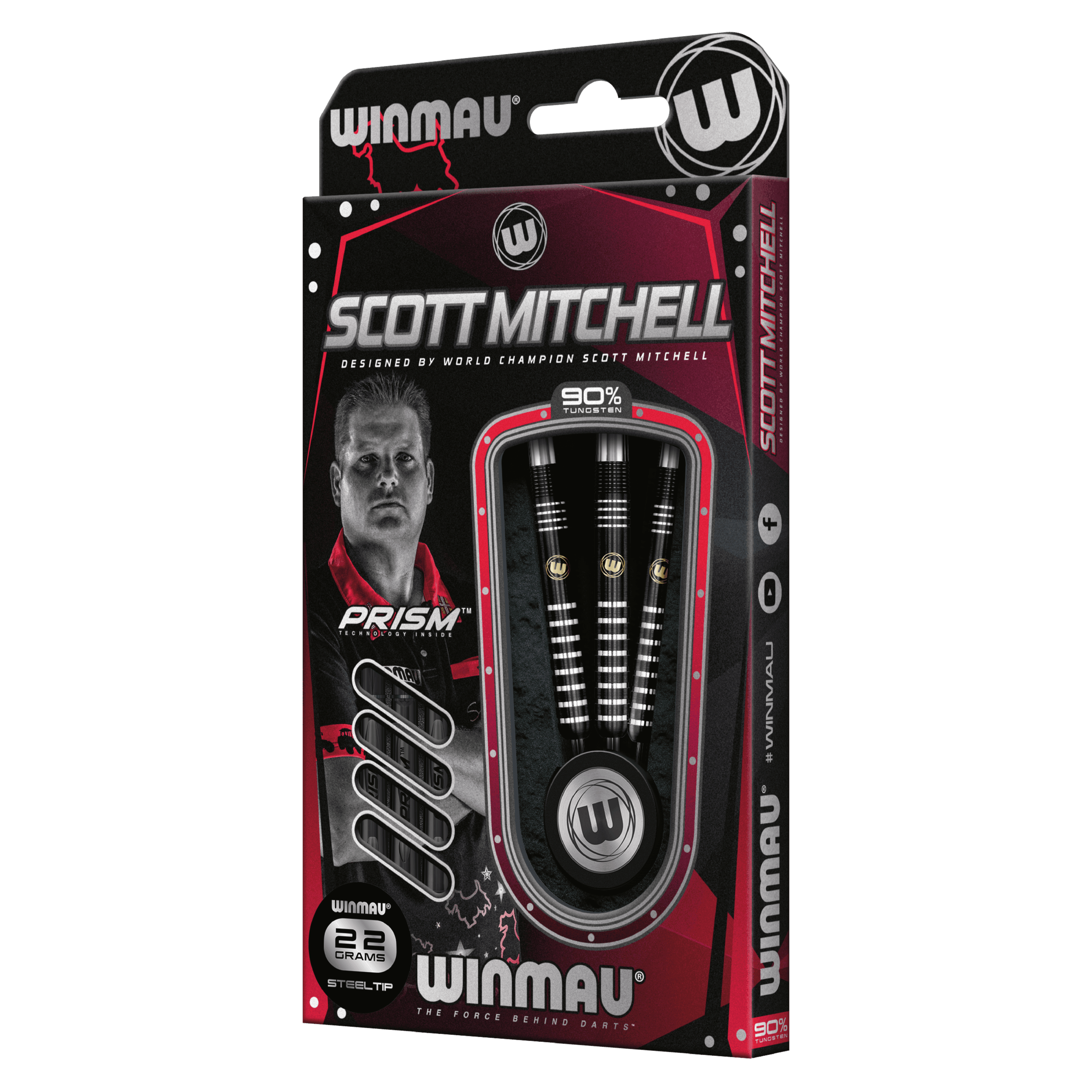 Winmau - Scott Mitchell 90% - Sada Steel Šípok - Direct Darts - 4