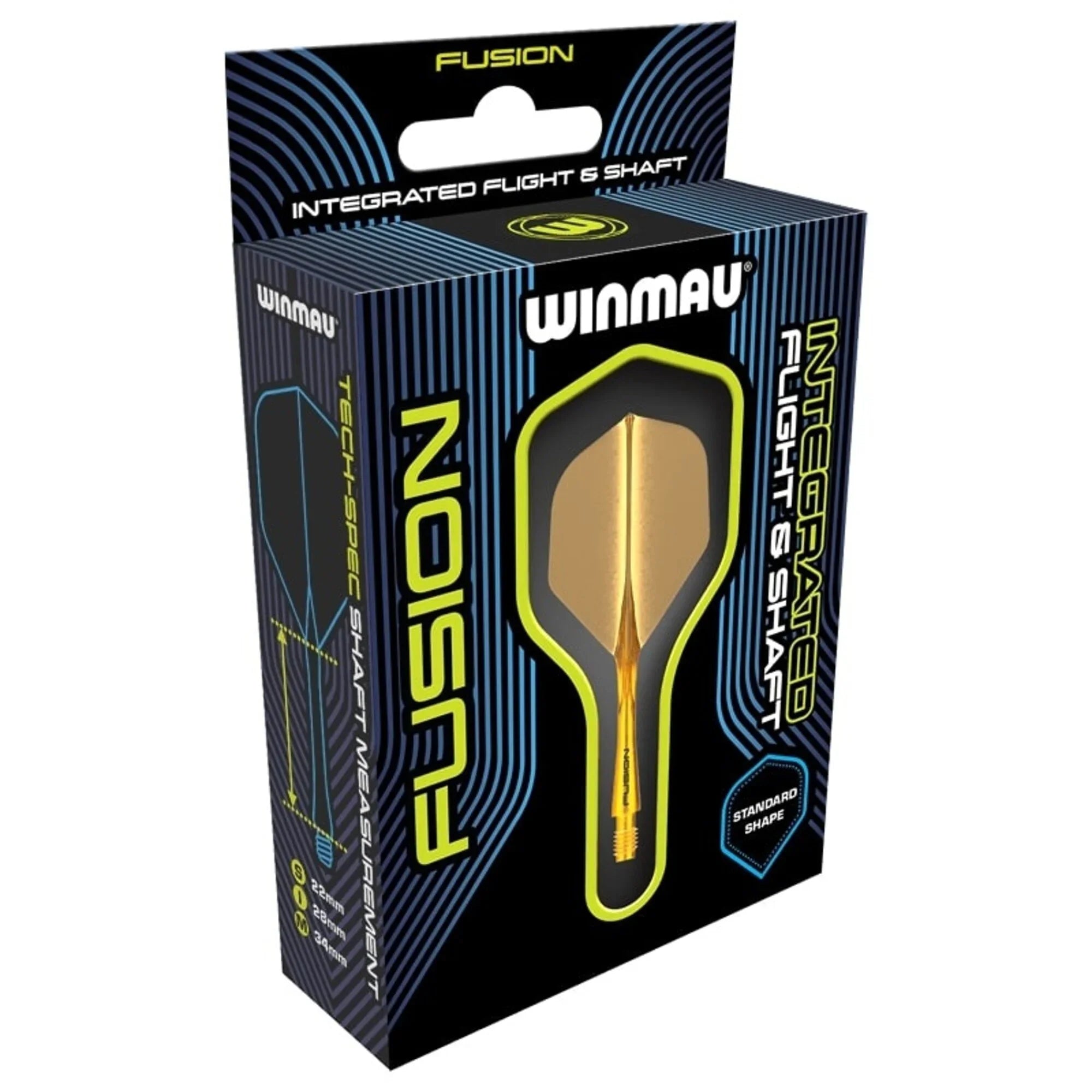 Winmau - Fusion - Oranžová - No2 - Jednodielny Násadka/Letky Na Šípky - Direct Darts - 4