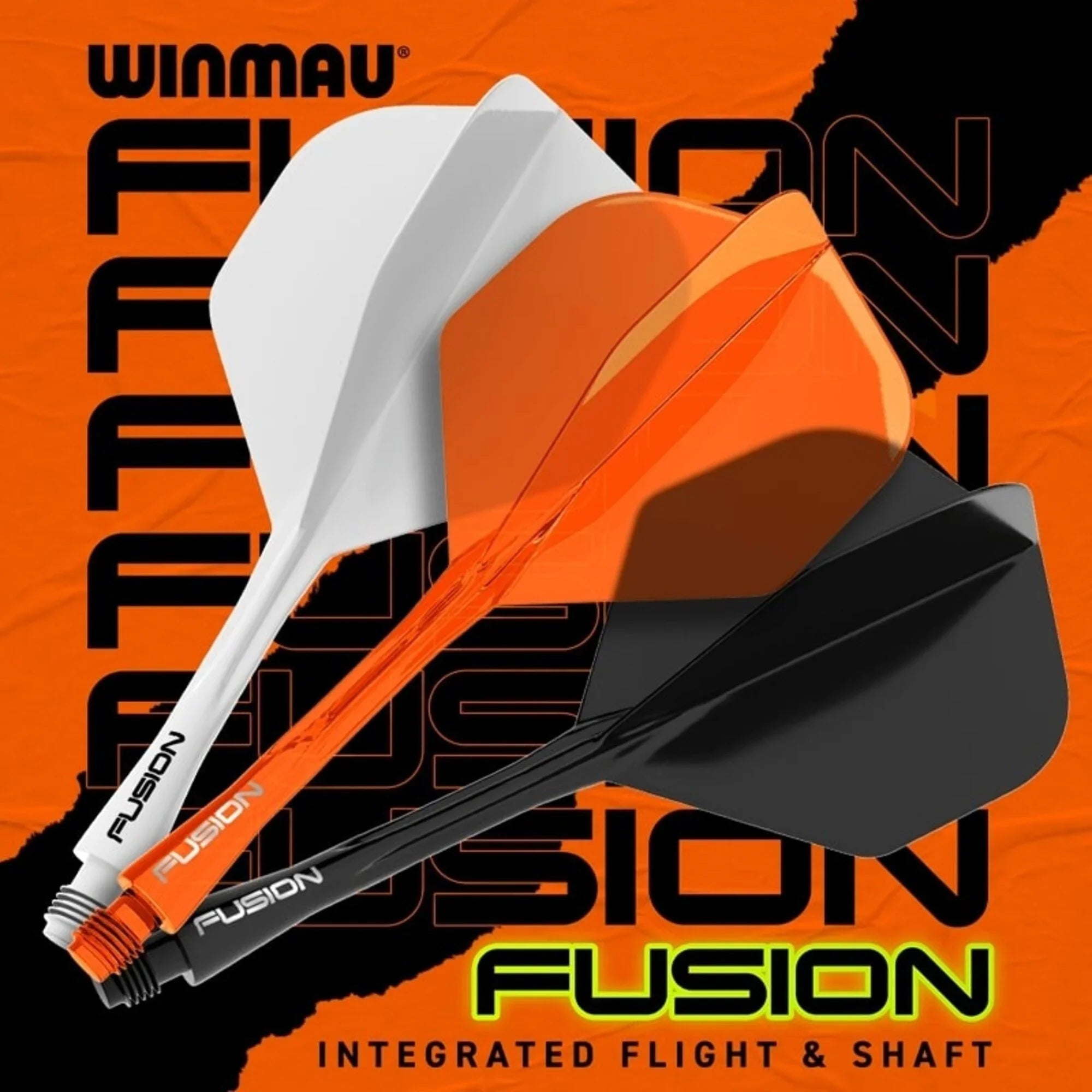 Winmau - Fusion - Oranžová - No2 - Jednodielny Násadka/Letky Na Šípky - Direct Darts - 6