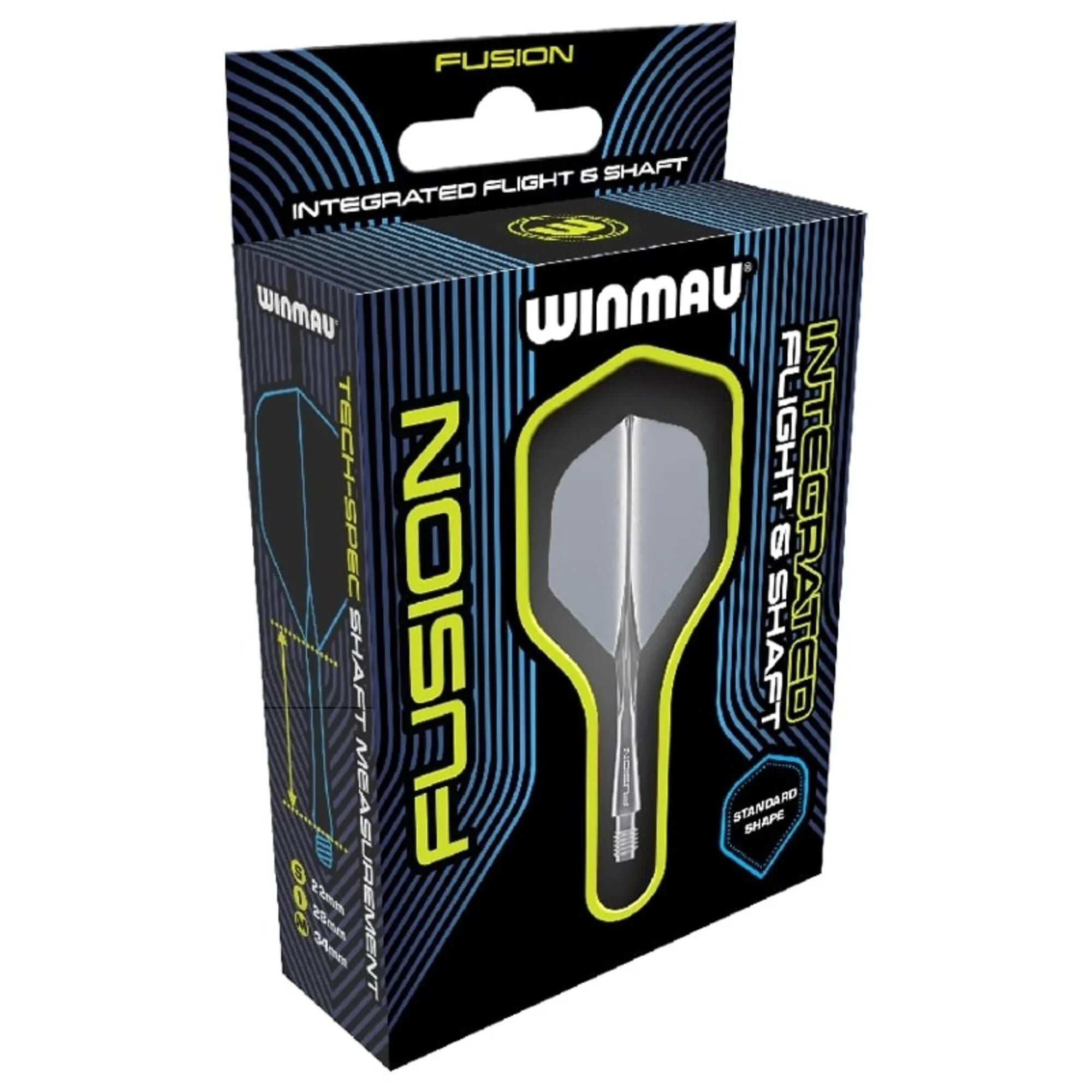 Winmau - Fusion - Sivá - No2 - Jednodielny Násadka/Letky Na Šípky - Direct Darts - 4