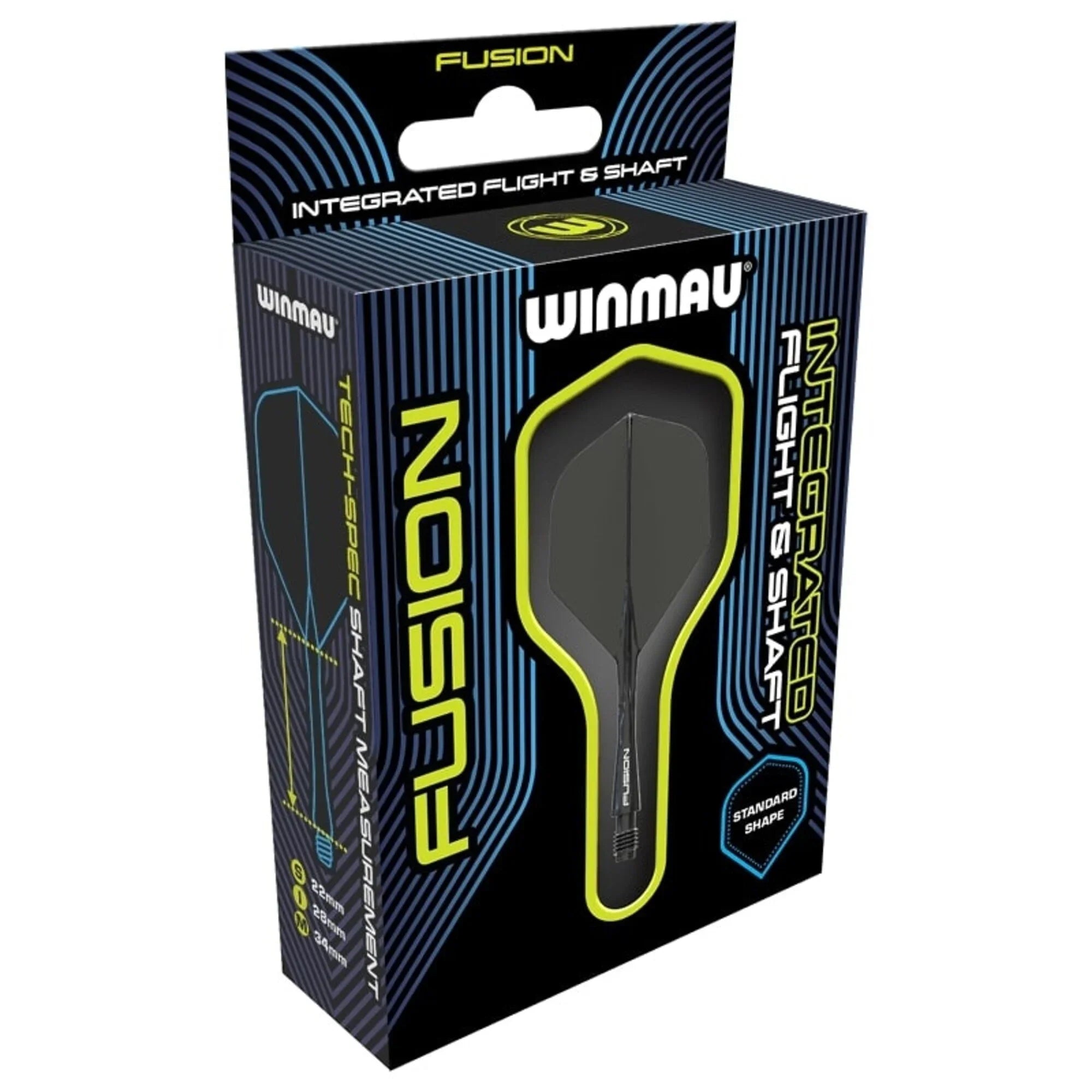 Winmau - Fusion - Čierna - No2 - Jednodielny Násadka/Letky Na Šípky - Direct Darts - 4