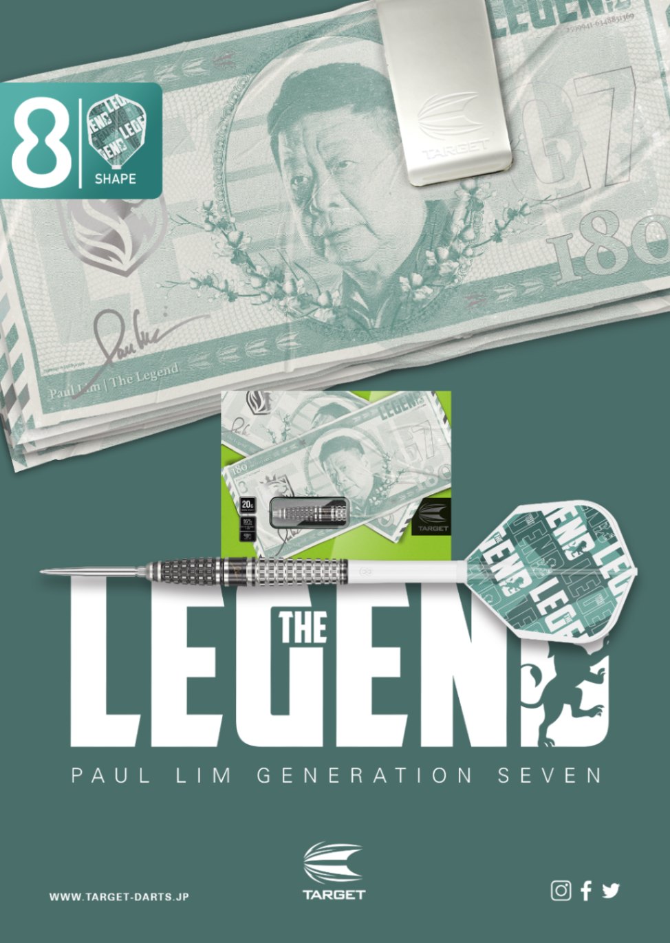 Target Japan - Paul Lim The Legend Gen 7 - 95% - Sada Steel Šípok - Direct Darts - 4