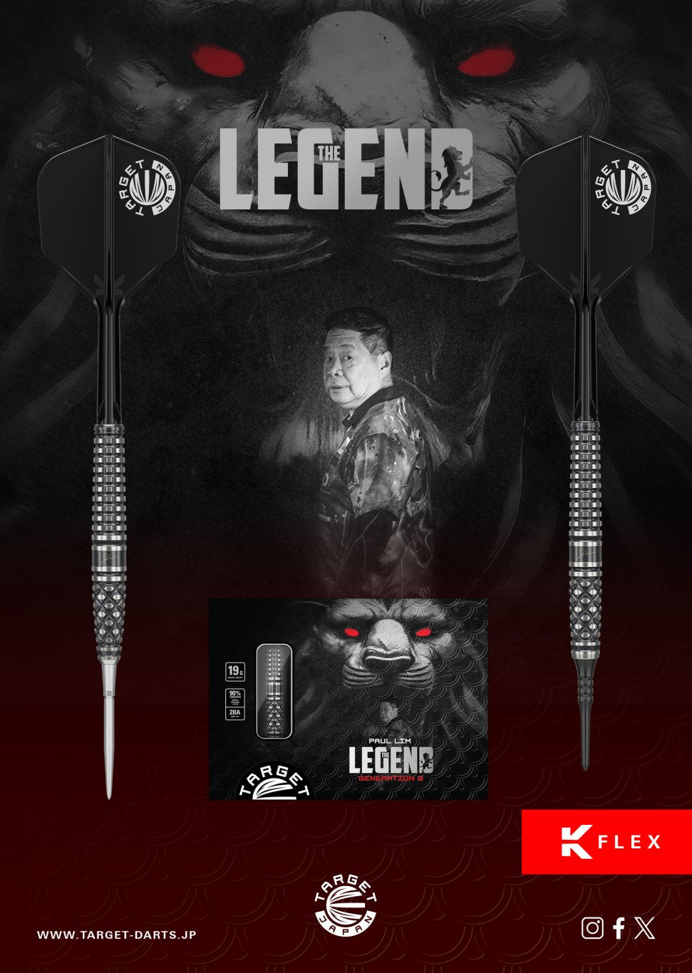 Target Japan - Paul Lim The Legend Gen 8 - 90% - Sada Steel Šípok - Direct Darts - 4