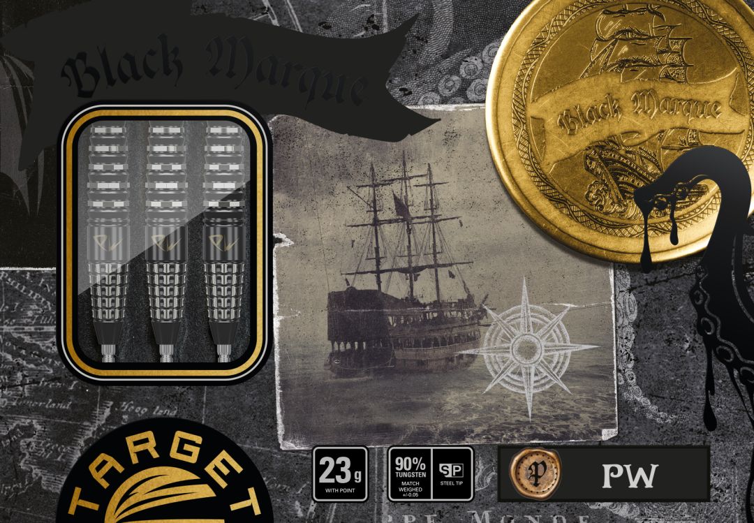Target Japan - Black Marque Pw - 90% - Sada Steel Šípok - Direct Darts - 3