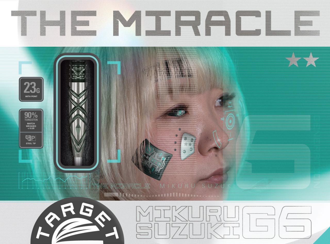 Target Japan - The Miracle Gen6 - 90% - Sada Steel Šípok - Direct Darts - 3